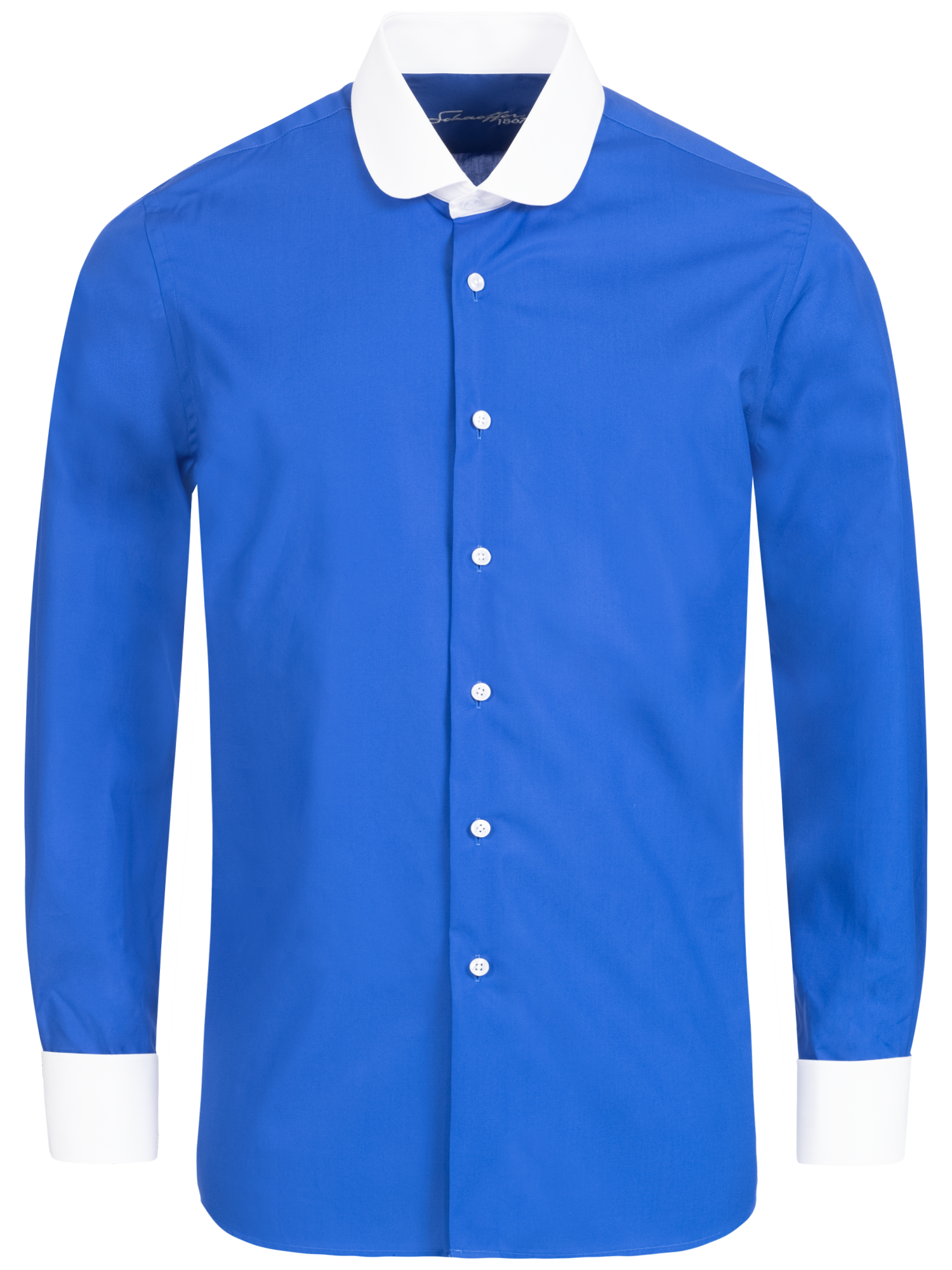 Blaues Regular Cut Classic Line Schaeffer Hemd mit Club Kragen Blaues Regular Cut Classic Line Schaeffer Hemd mit Club Kragen
