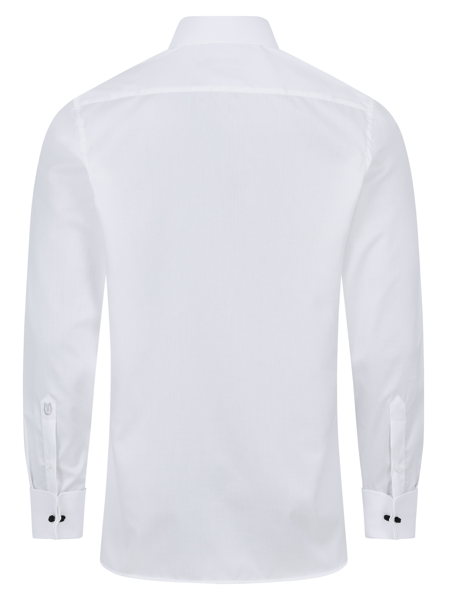 Weißes Fischgrat Modern Cut Premium Line Schaeffer Hemd mit Piccadilly Kragen 