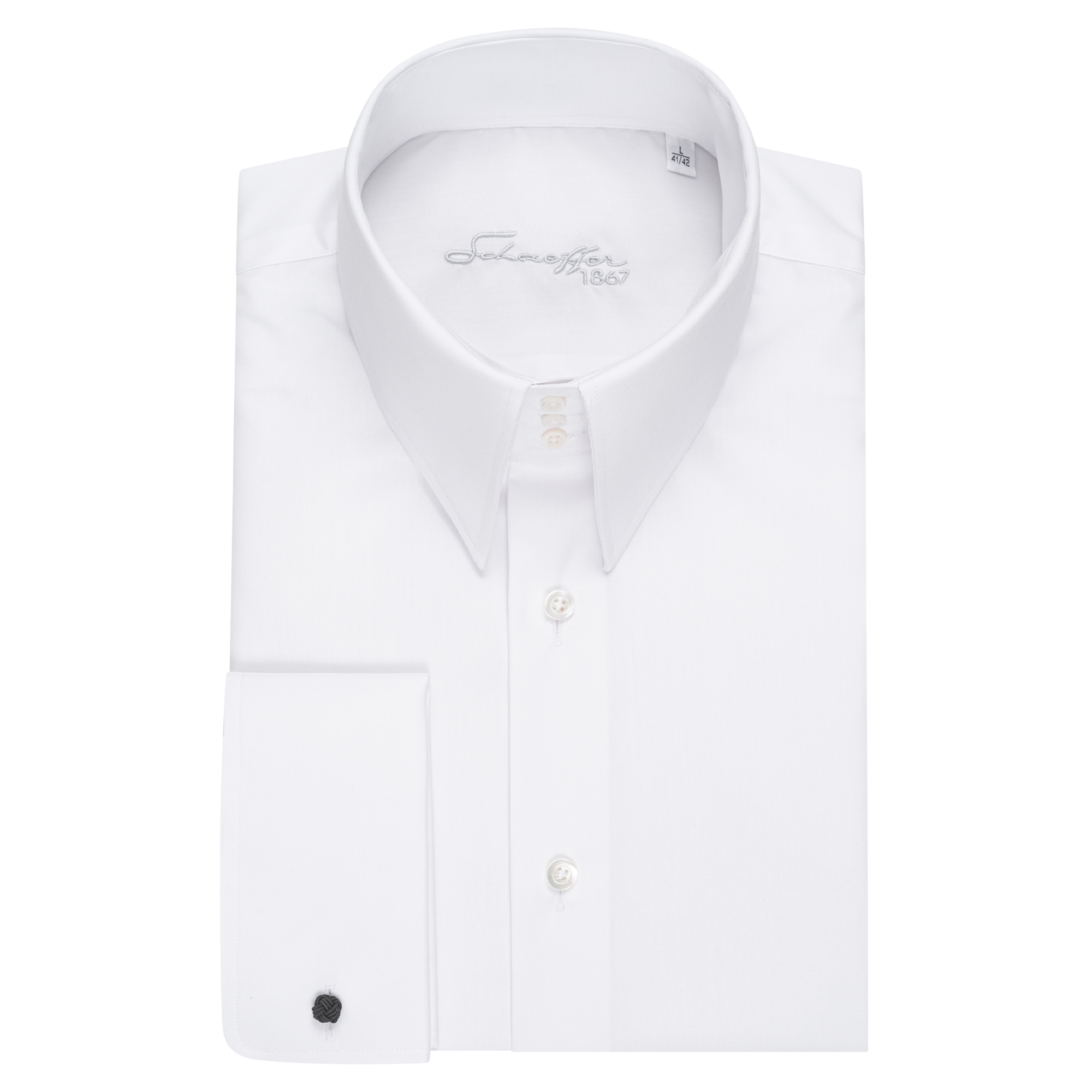 Weißes Modern Cut Royal Line Schaeffer Hemd mit Spearpoint Kragen Weißes Modern Cut Royal Line Schaeffer Hemd mit Spearpoint Kragen