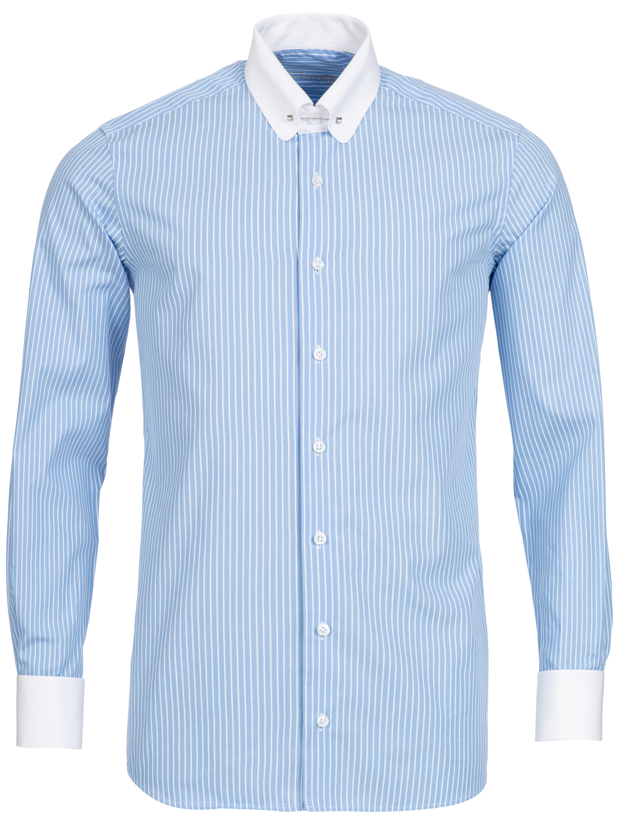 Hellblau gestreiftes Regular Cut Classic Line Schaeffer Hemd mit Piccadilly Kragen Hellblau gestreiftes Regular Cut Classic Line Schaeffer Hemd mit Piccadilly Kragen