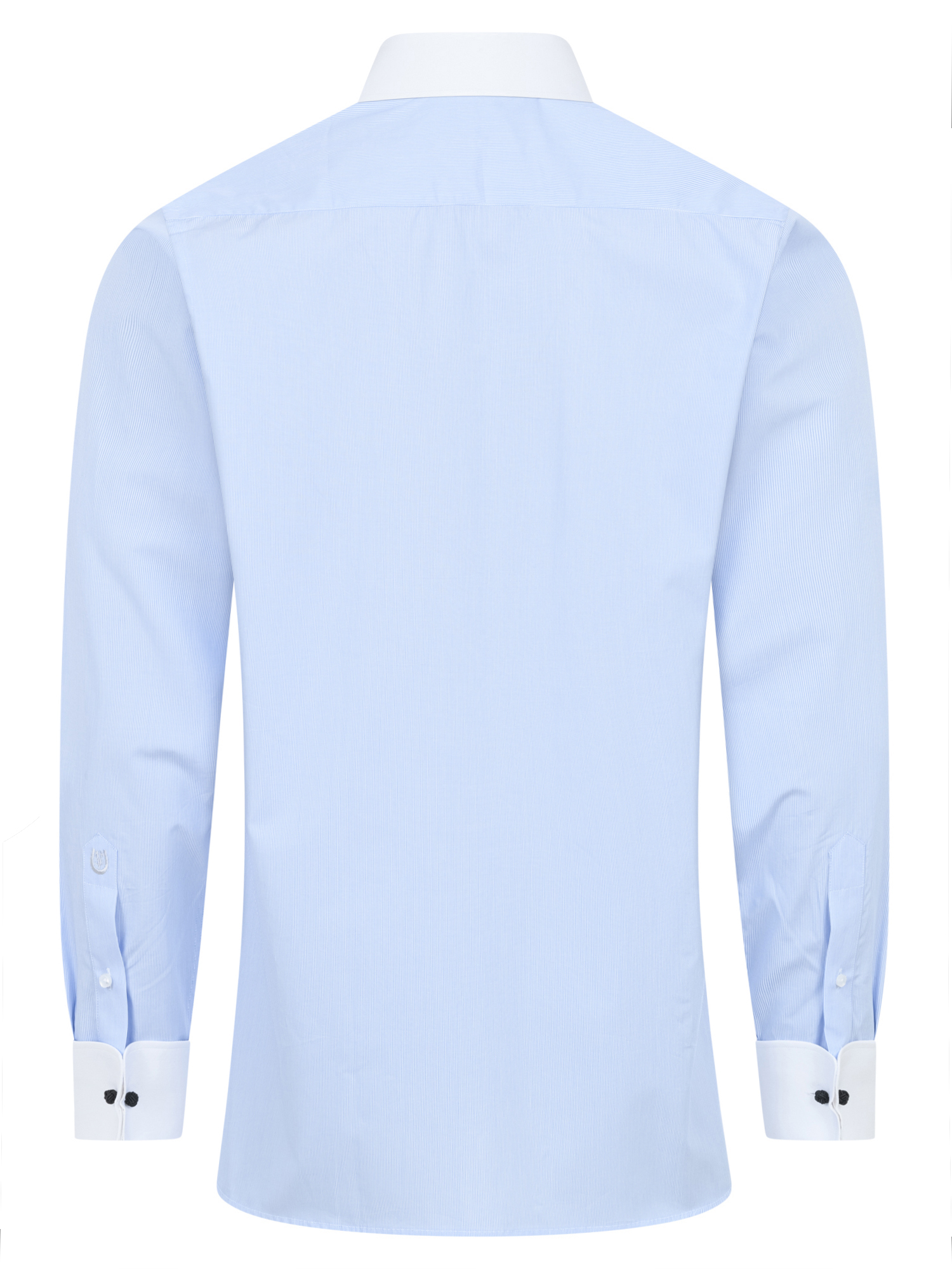Hellblau feine Streifen Slim Fit Classic Line Schaeffer Hemd mit Piccadilly Kragen