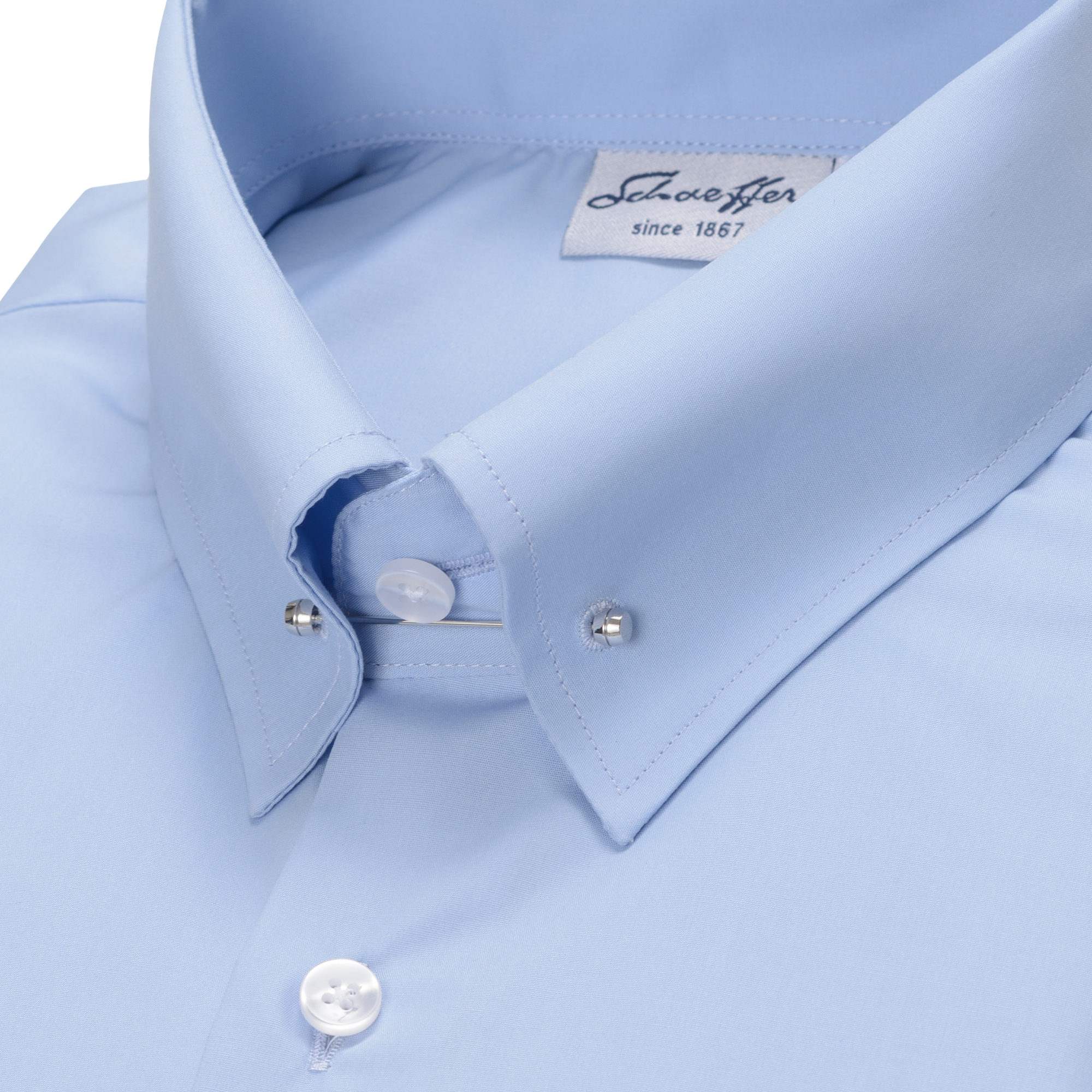 Hellblaues Modern Cut Urban Line Schaeffer Hemd mit Piccadilly Kragen