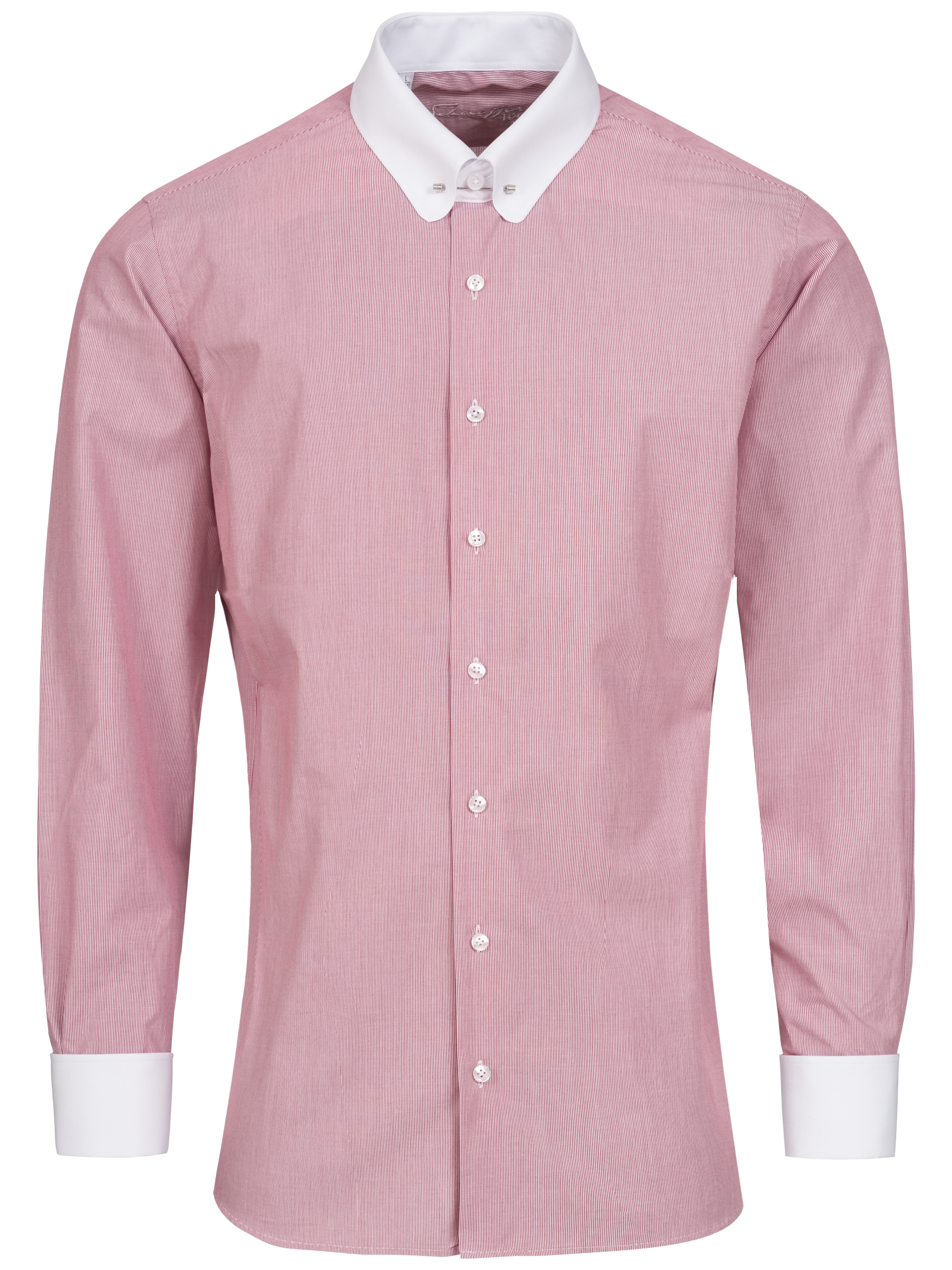 Rot gestreiftes Slim Fit Classic Line Schaeffer Hemd mit Piccadilly Kragen Rot gestreiftes Slim Fit Classic Line Schaeffer Hemd mit Piccadilly Kragen