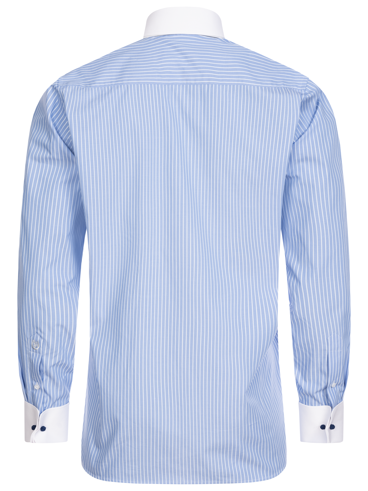 Hellblau gestreiftes Modern Cut Classic Line Schaeffer Hemd mit Hai Kragen Hellblau gestreiftes Modern Cut Classic Line Schaeffer Hemd mit Hai Kragen