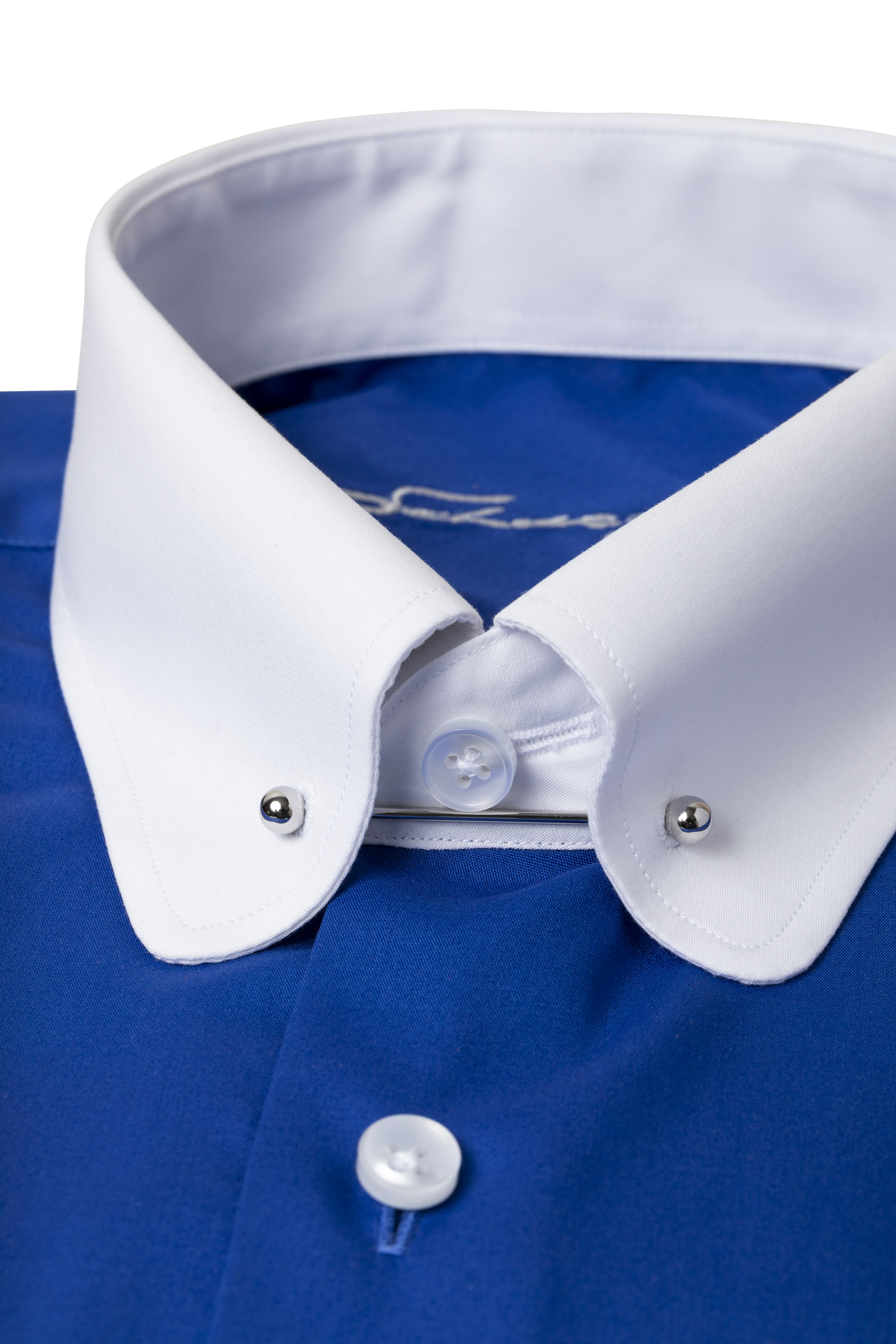 Blaues Slim Fit Classic Line Schaeffer Hemd mit Piccadilly Kragen Blaues Slim Fit Classic Line Schaeffer Hemd mit Piccadilly Kragen
