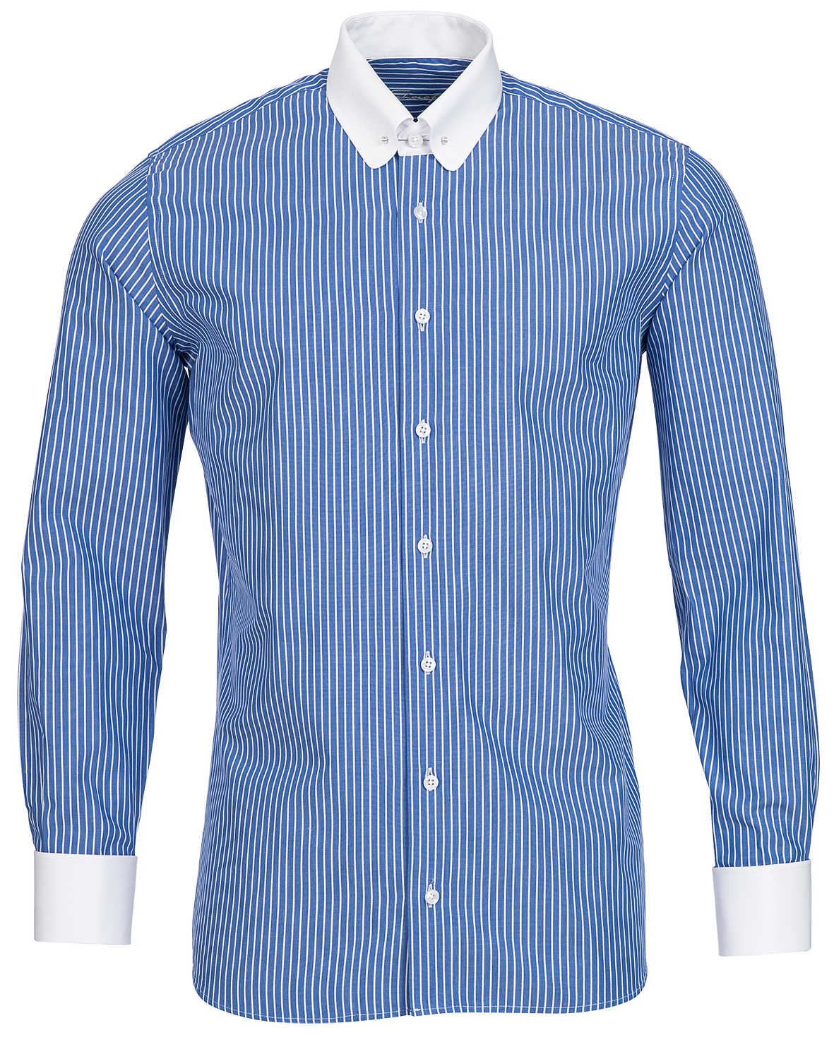 Blau gestreiftes Modern Cut Classic Line Schaeffer Hemd mit Piccadilly Kragen Blau gestreiftes Modern Cut Classic Line Schaeffer Hemd mit Piccadilly Kragen