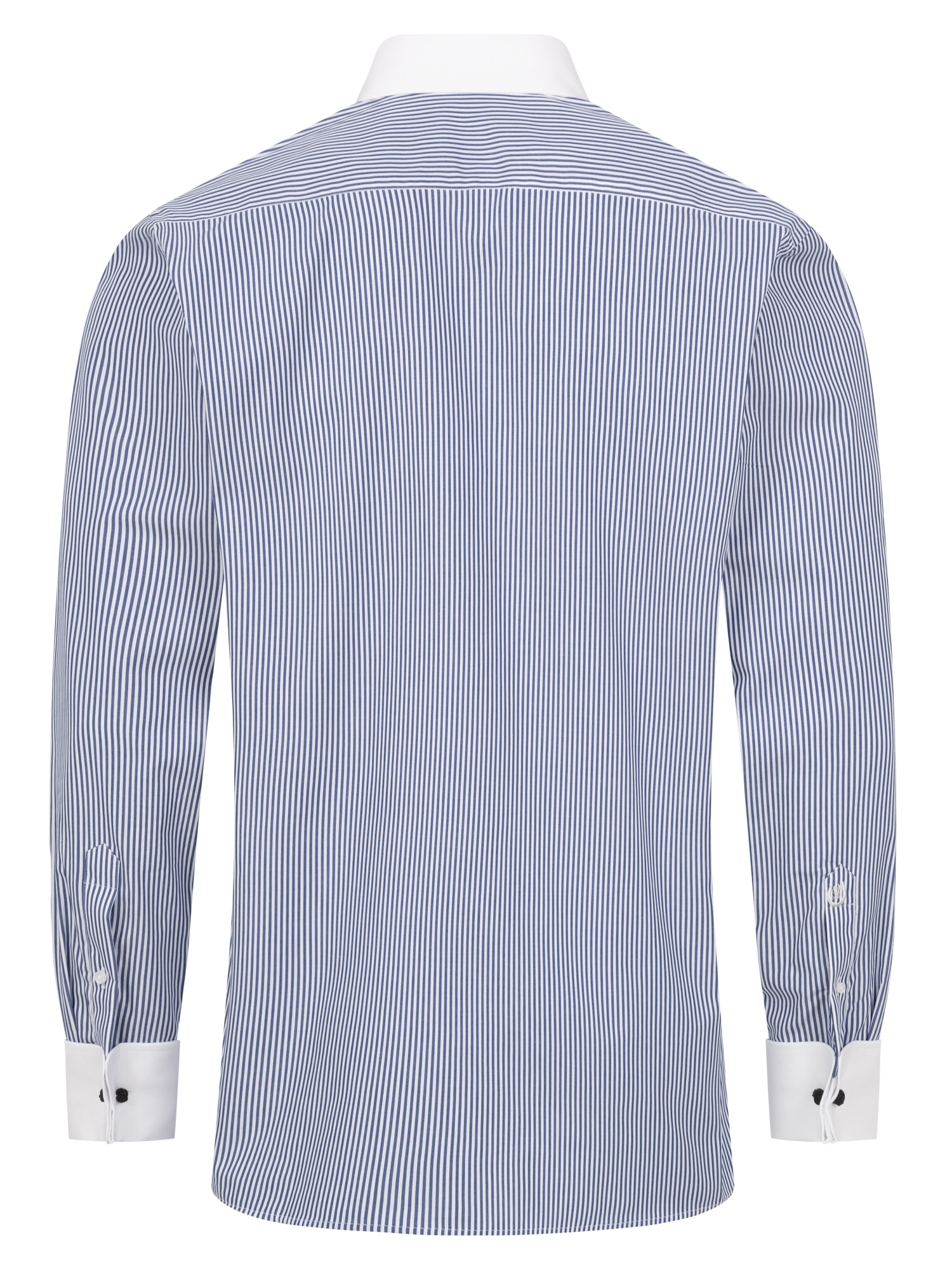Blau gestreiftes Modern Cut Classic Line Schaeffer Hemd mit Piccadilly Kragen Blau gestreiftes Modern Cut Classic Line Schaeffer Hemd mit Piccadilly Kragen