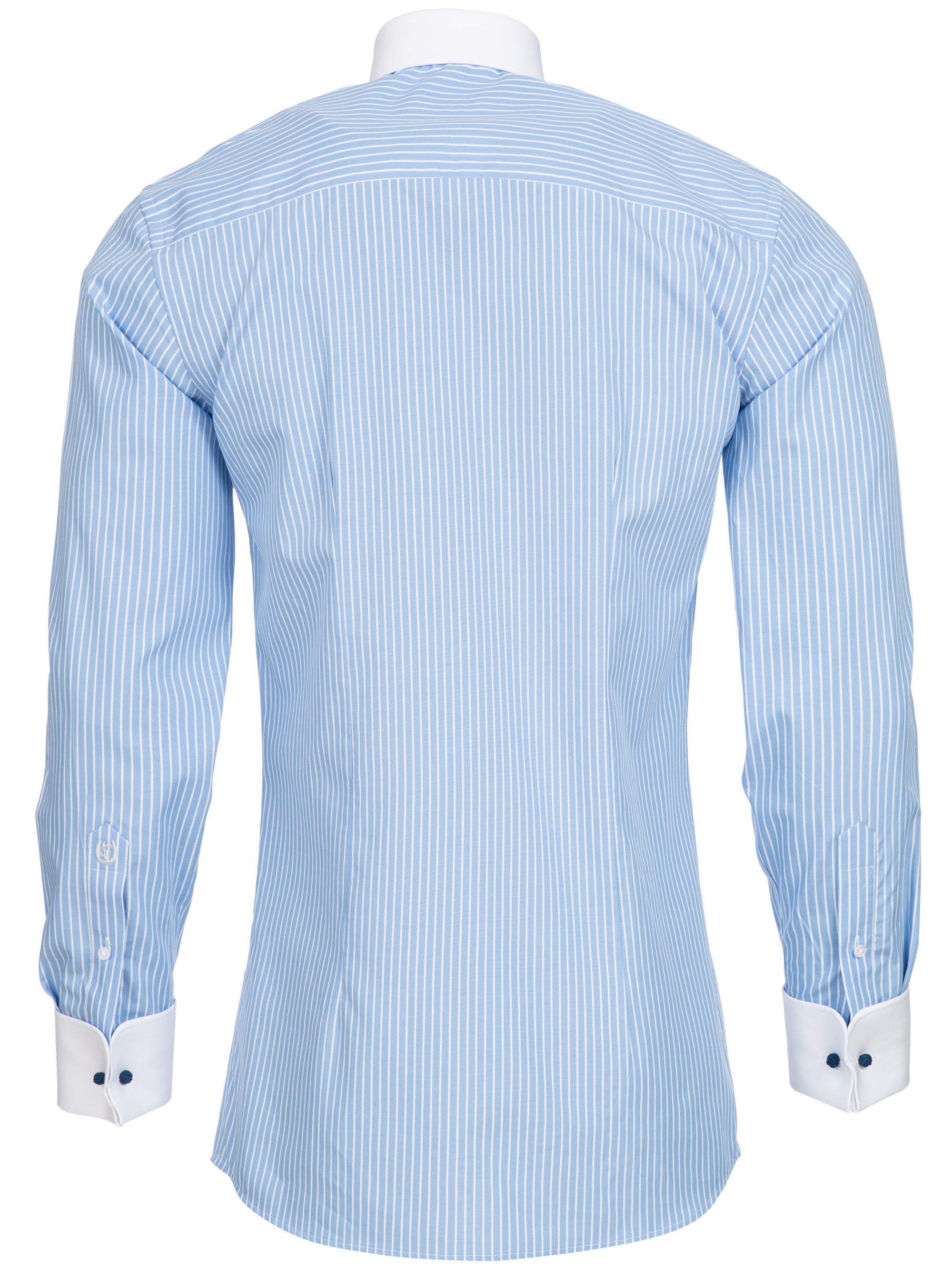Hellblau gestreiftes Slim Fit Classic Line Schaeffer Hemd mit Piccadilly Kragen Hellblau gestreiftes Slim Fit Classic Line Schaeffer Hemd mit Piccadilly Kragen