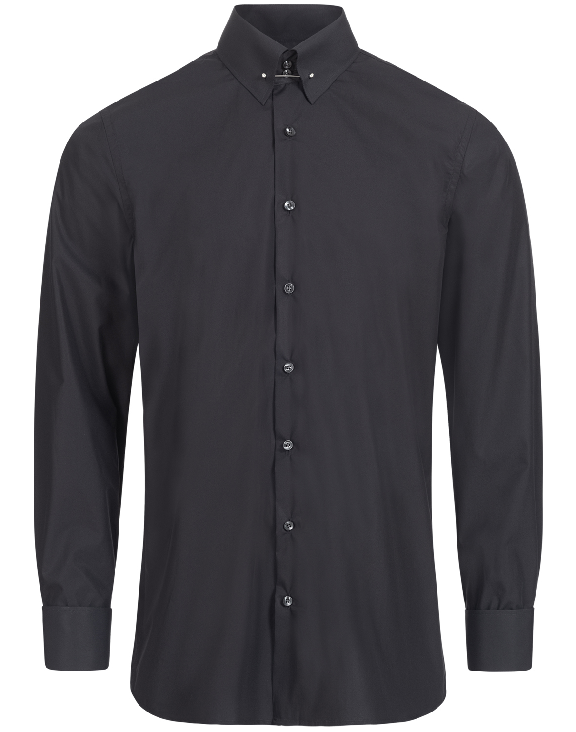 Schwarzes Regular Cut Premium Line Schaeffer Hemd mit Piccadilly Kragen Schwarzes Regular Cut Premium Line Schaeffer Hemd mit Piccadilly Kragen