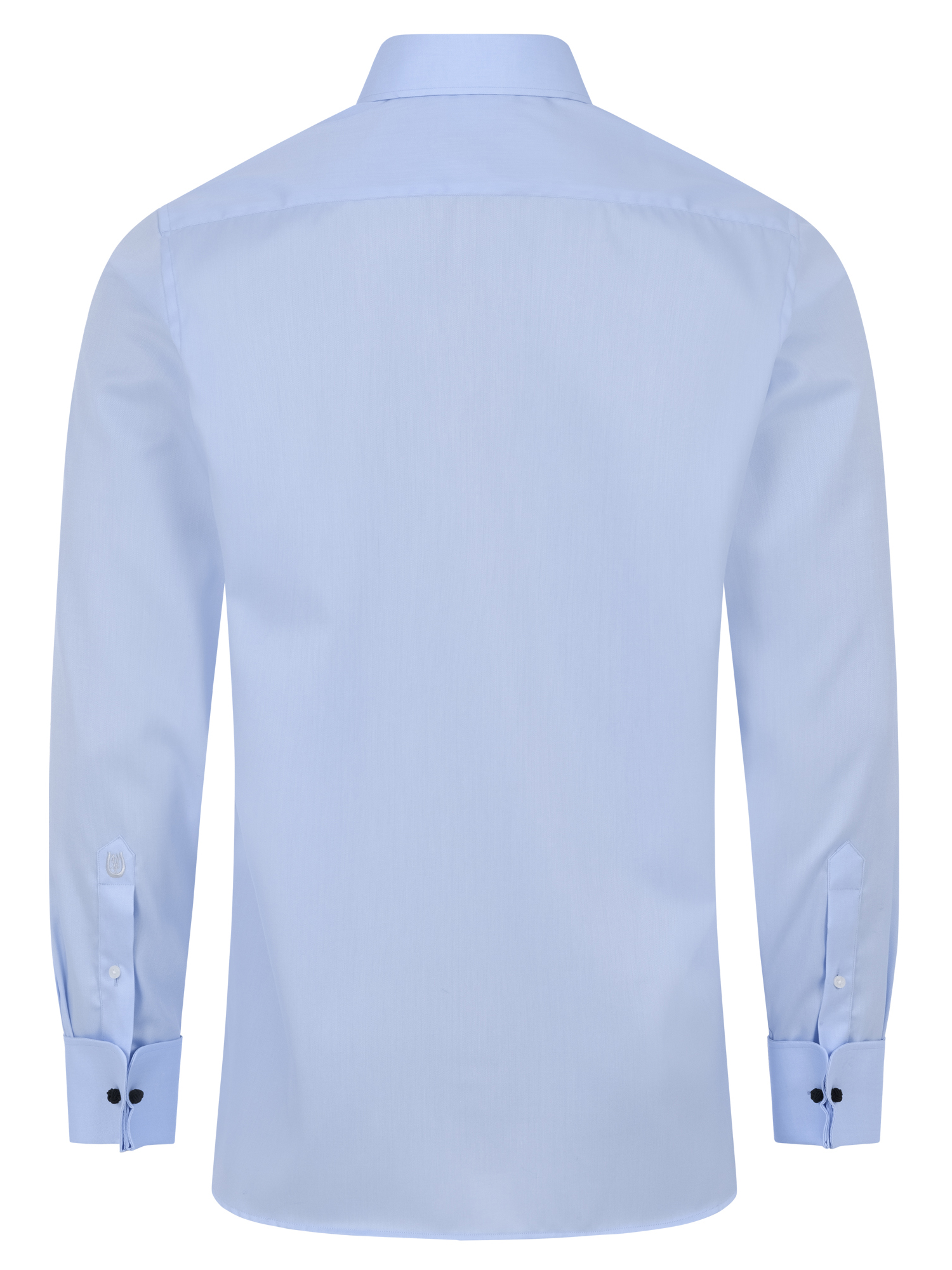 Hellblaues Fischgrat Modern Cut Premium Line Schaeffer Hemd mit Piccadilly Kragen 