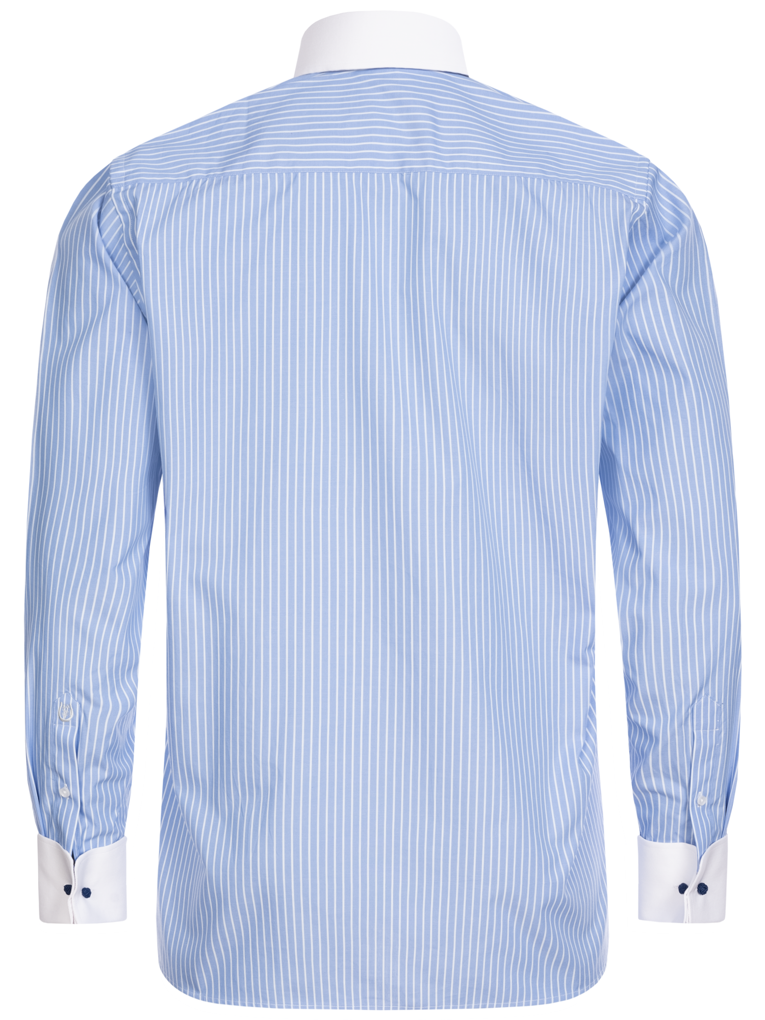 Hellblau gestreiftes Regular Cut Classic Line Schaeffer Hemd mit Club Kragen Hellblau gestreiftes Regular Cut Classic Line Schaeffer Hemd mit Club Kragen