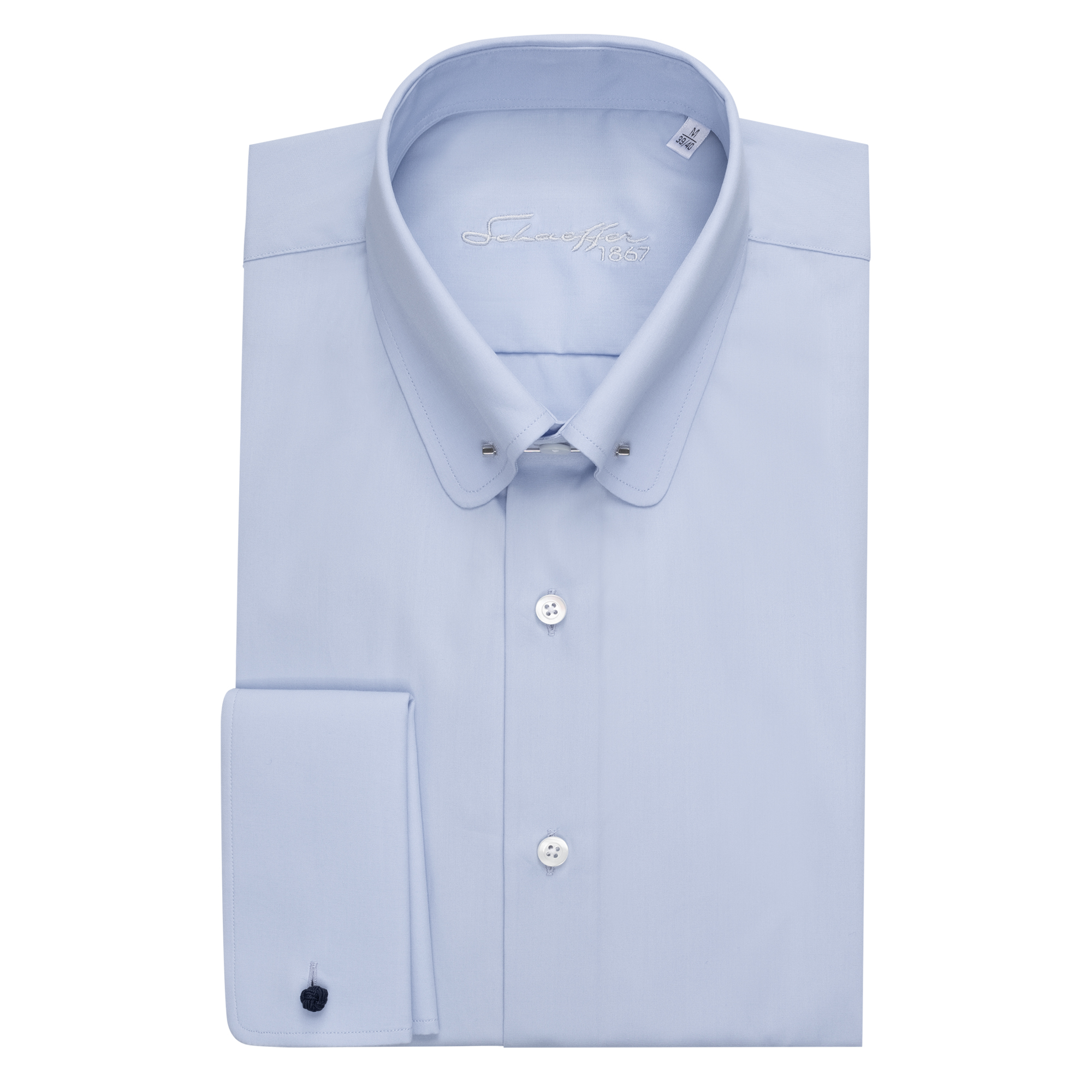 Nachhaltiges hellblaues Slim Fit Green Line Schaeffer Hemd mit Piccadilly Kragen Nachhaltiges hellblaues Slim Fit Green Line Schaeffer Hemd mit Piccadilly Kragen