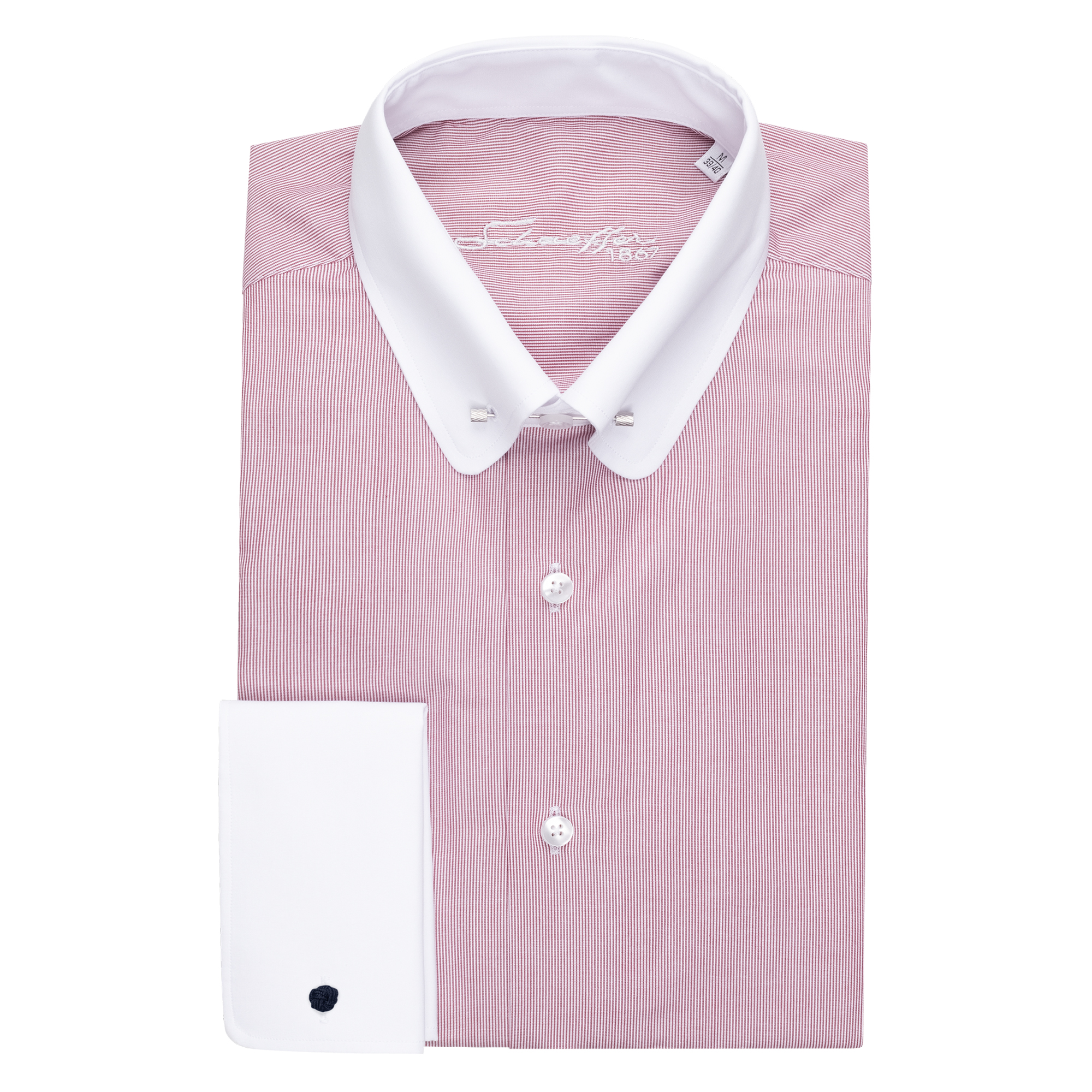 Rot gestreiftes Slim Fit Classic Line Schaeffer Hemd mit Piccadilly Kragen Rot gestreiftes Slim Fit Classic Line Schaeffer Hemd mit Piccadilly Kragen