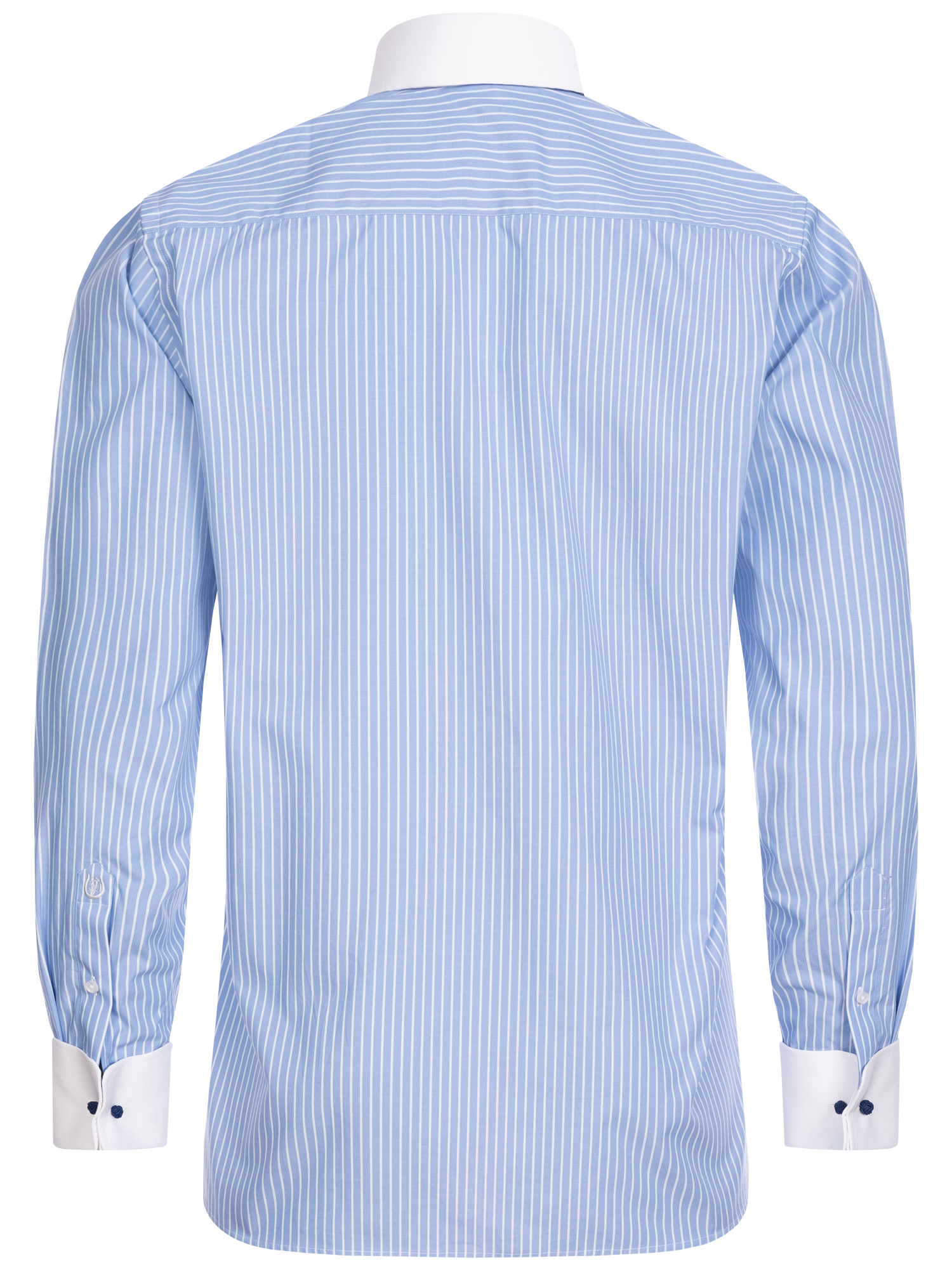 Hellblau gestreiftes Modern Cut Classic Line Schaeffer Hemd mit Club Kragen Hellblau gestreiftes Modern Cut Classic Line Schaeffer Hemd mit Club Kragen