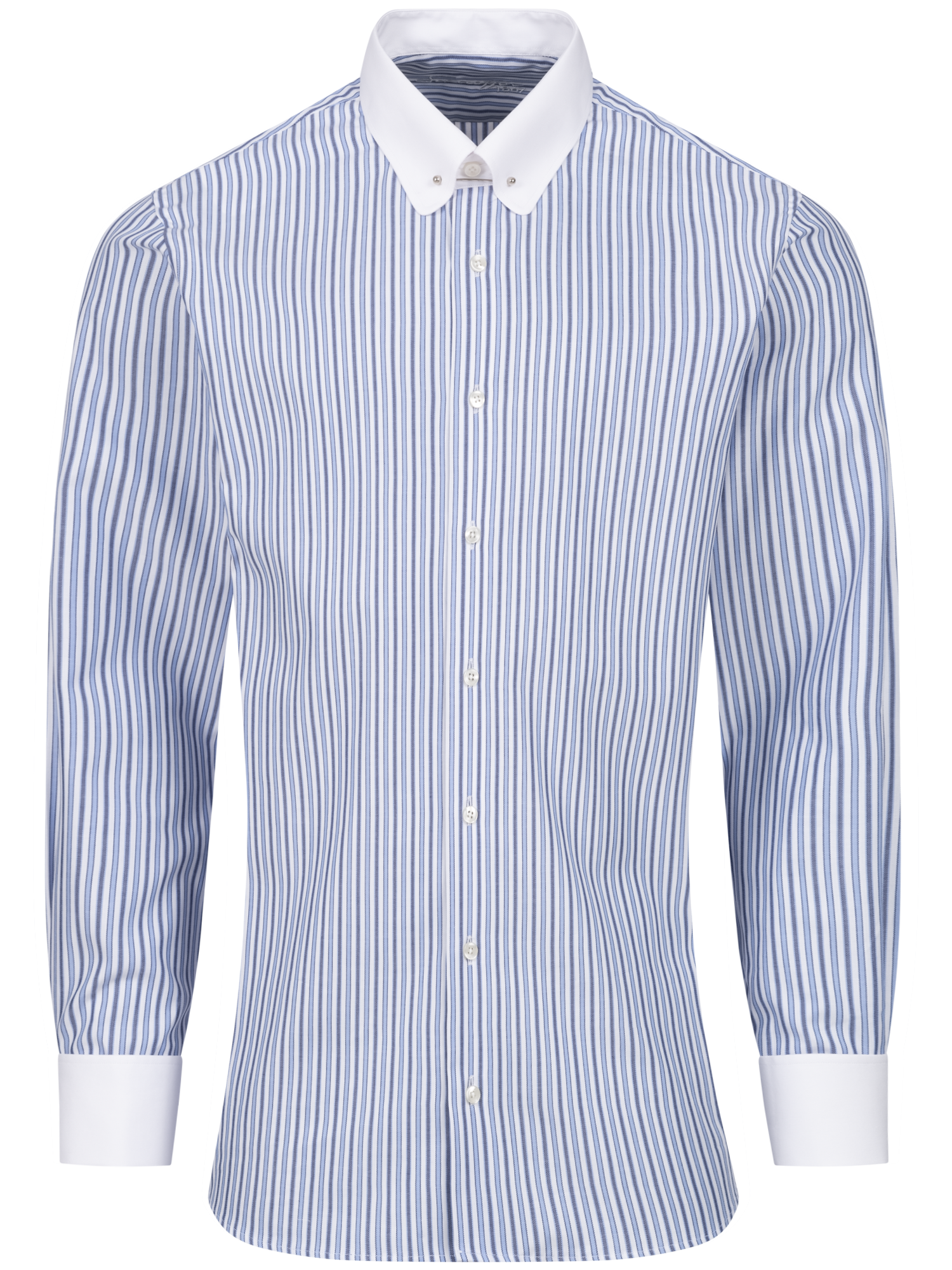 Hellblau/blau gestreiftes Slim Fit Classic Line Schaeffer Hemd mit Piccadilly Kragen Hellblau/blau gestreiftes Slim Fit Classic Line Schaeffer Hemd mit Piccadilly Kragen