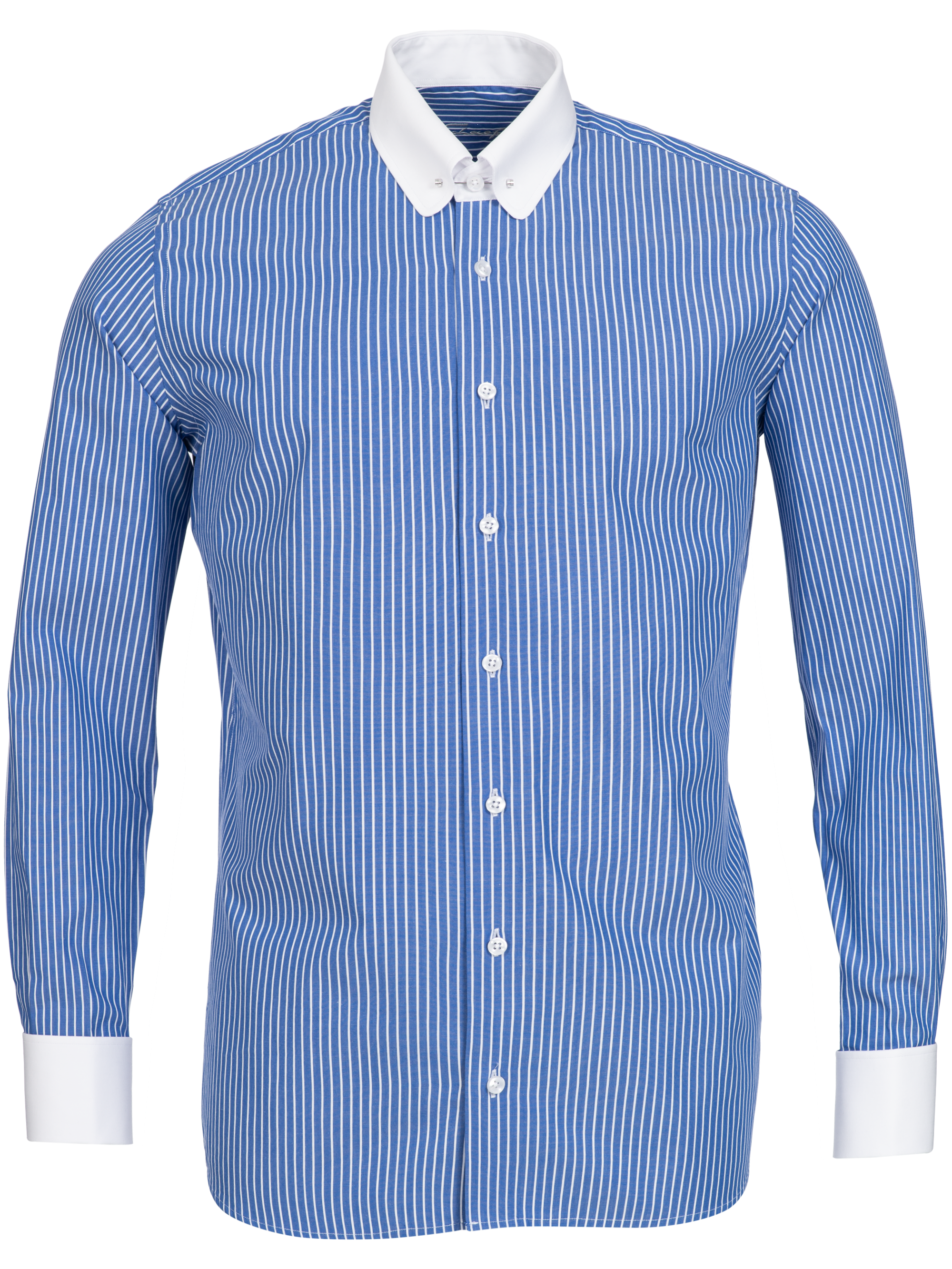 Blau gestreiftes Regular Cut Classic Line Schaeffer Hemd mit Piccadilly Kragen Blau gestreiftes Regular Cut Classic Line Schaeffer Hemd mit Piccadilly Kragen