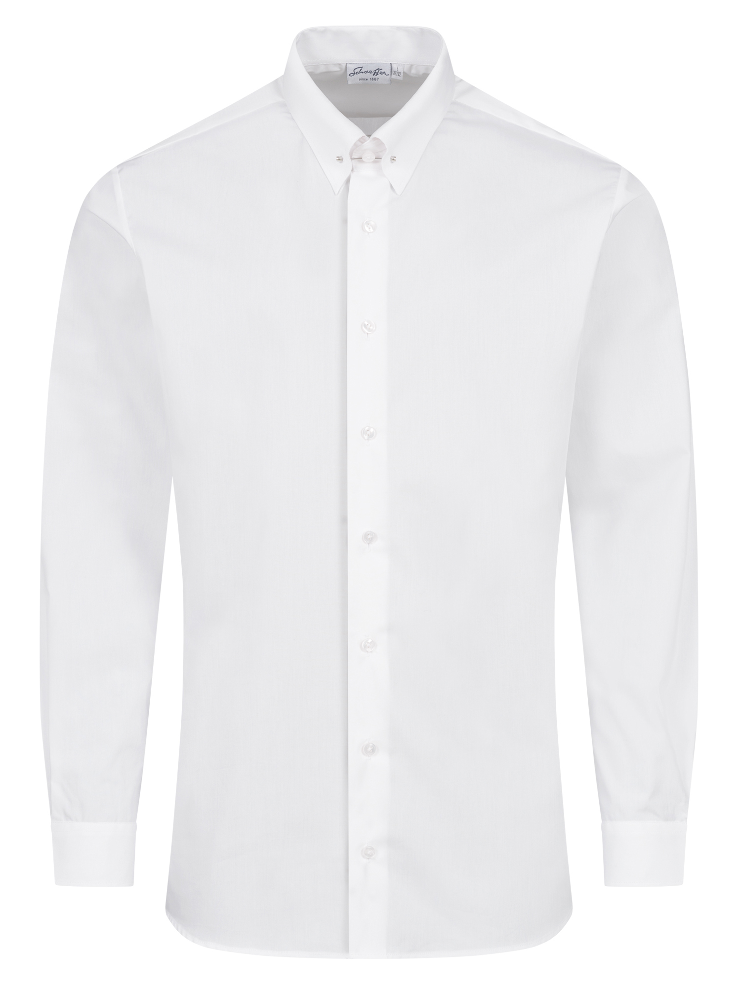 Weißes Modern Cut Urban Line Schaeffer Hemd mit Piccadilly Kragen Weißes Modern Cut Urban Line Schaeffer Hemd mit Piccadilly Kragen