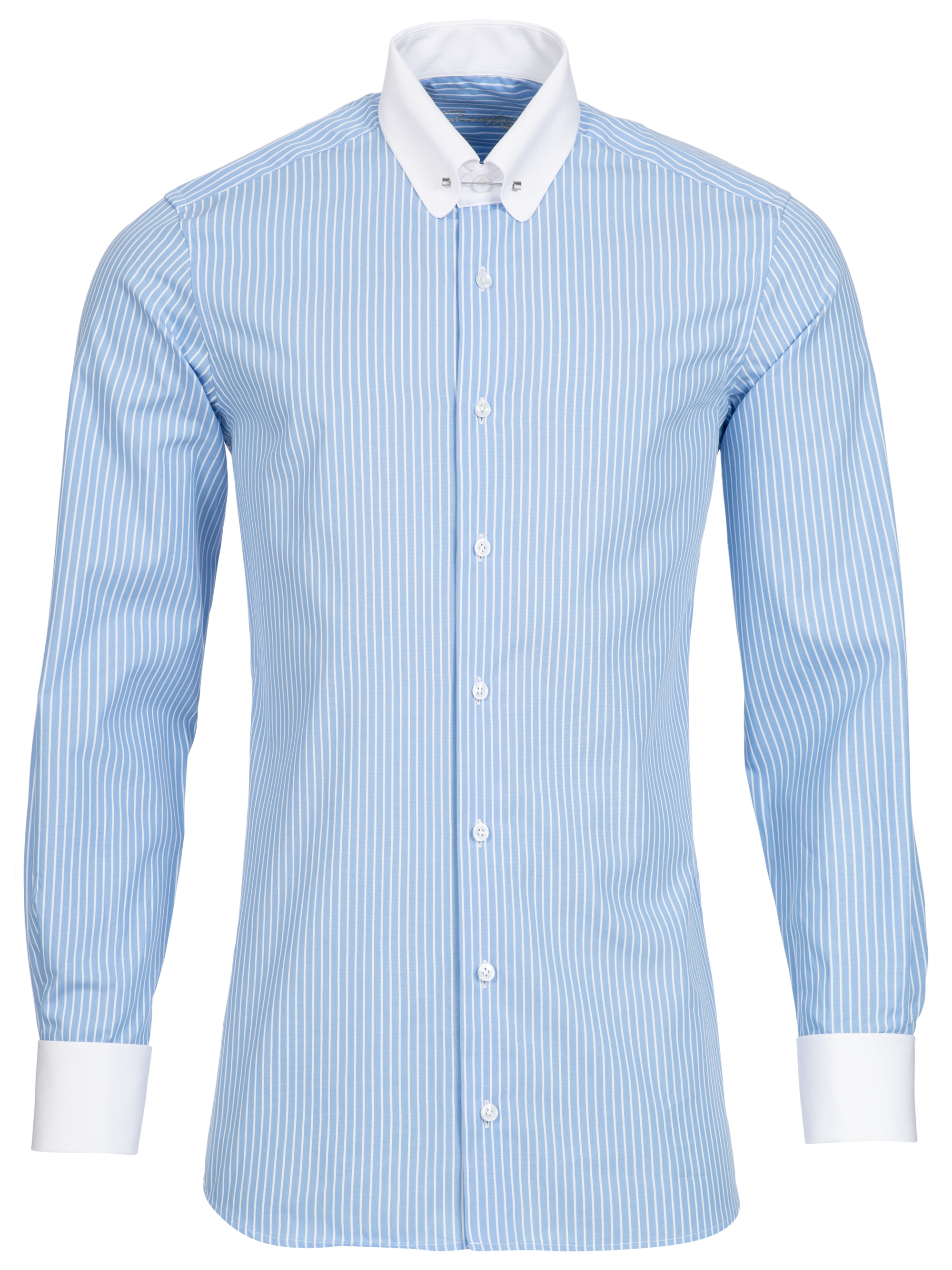 Hellblau gestreiftes Slim Fit Classic Line Schaeffer Hemd mit Piccadilly Kragen Hellblau gestreiftes Slim Fit Classic Line Schaeffer Hemd mit Piccadilly Kragen