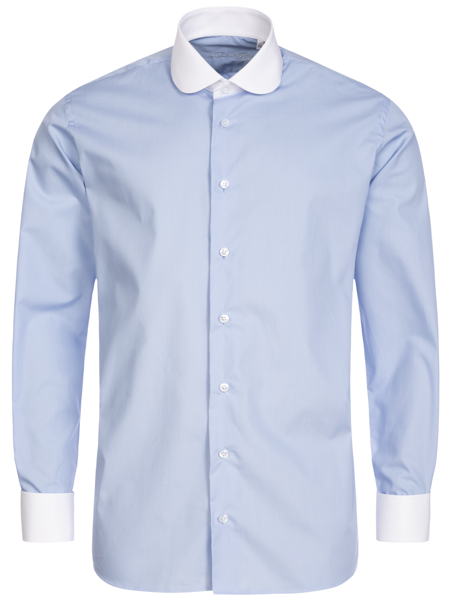 Hellblaues Regular Cut Classic Line Schaeffer Hemd mit Club Kragen Hellblaues Regular Cut Classic Line Schaeffer Hemd mit Club Kragen
