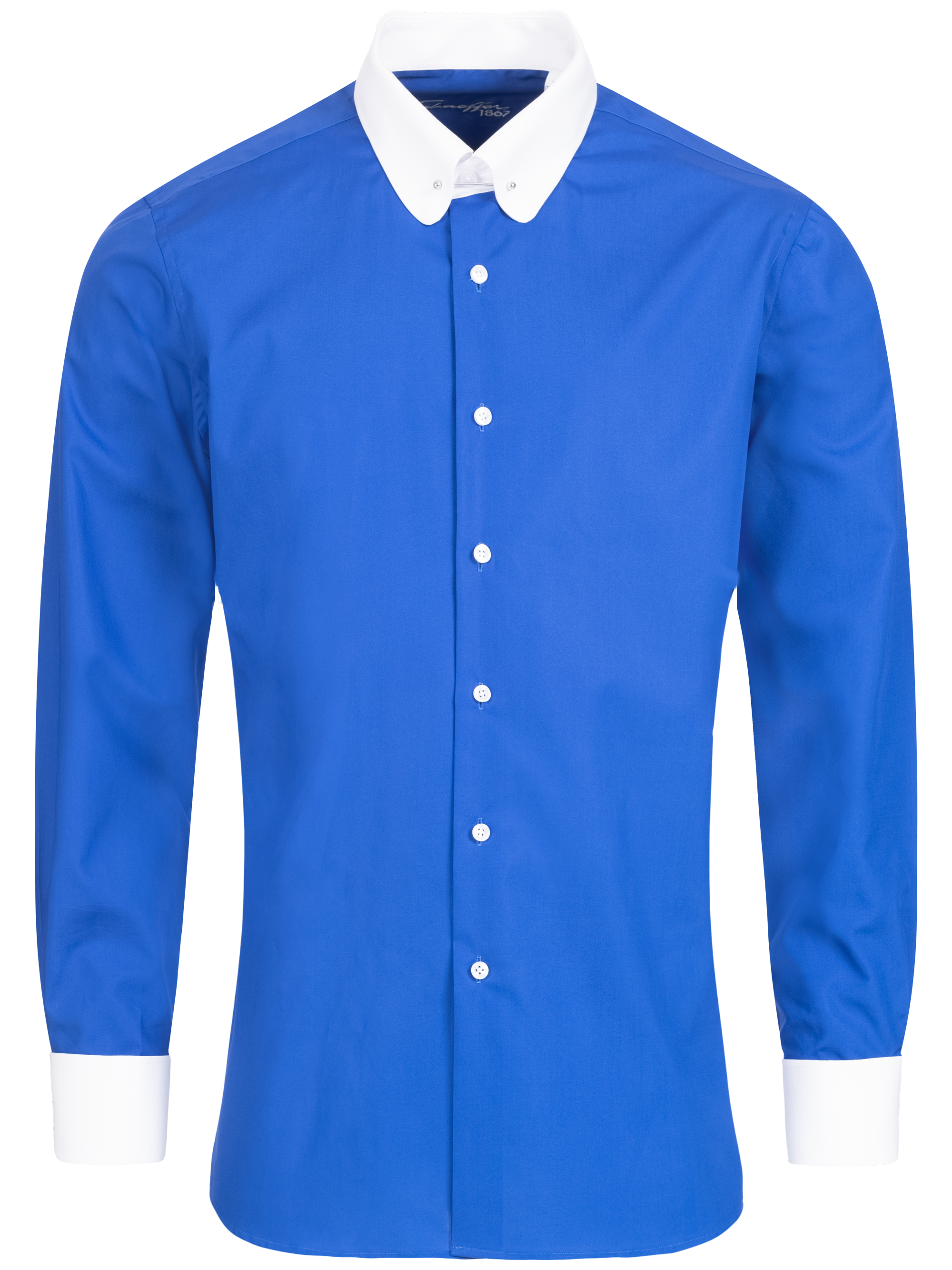 Blaues Slim Fit Classic Line Schaeffer Hemd mit Piccadilly Kragen Blaues Slim Fit Classic Line Schaeffer Hemd mit Piccadilly Kragen