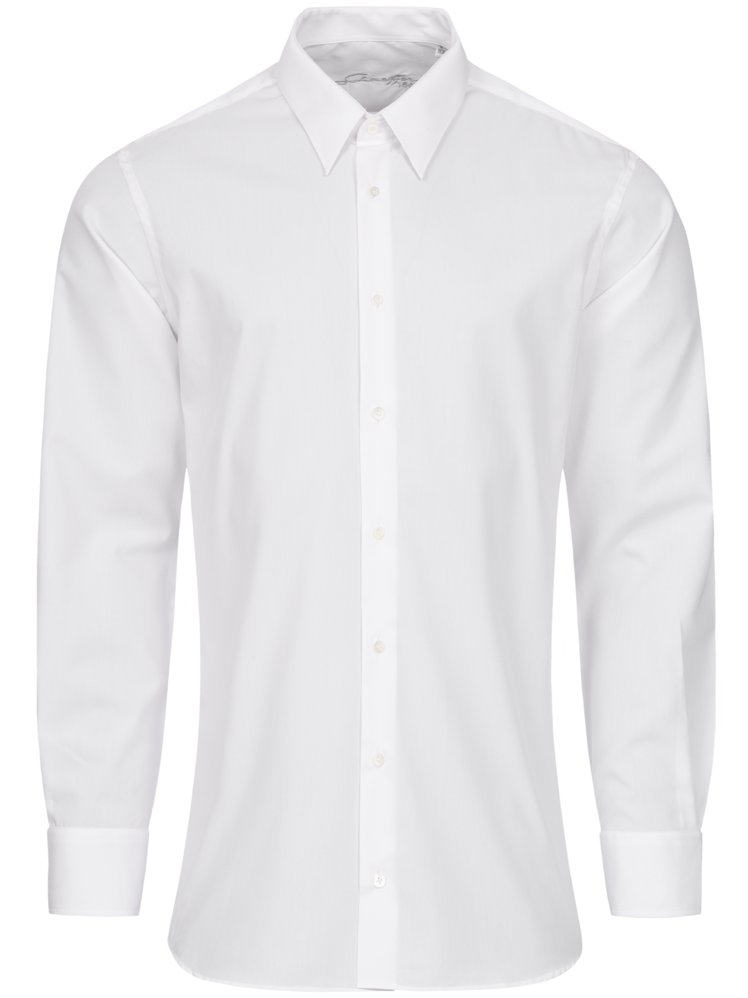 Nachhaltiges weißes Slim Fit Green Line Schaeffer Hemd mit Kent Kragen Nachhaltiges weißes Slim Fit Green Line Schaeffer Hemd mit Kent Kragen