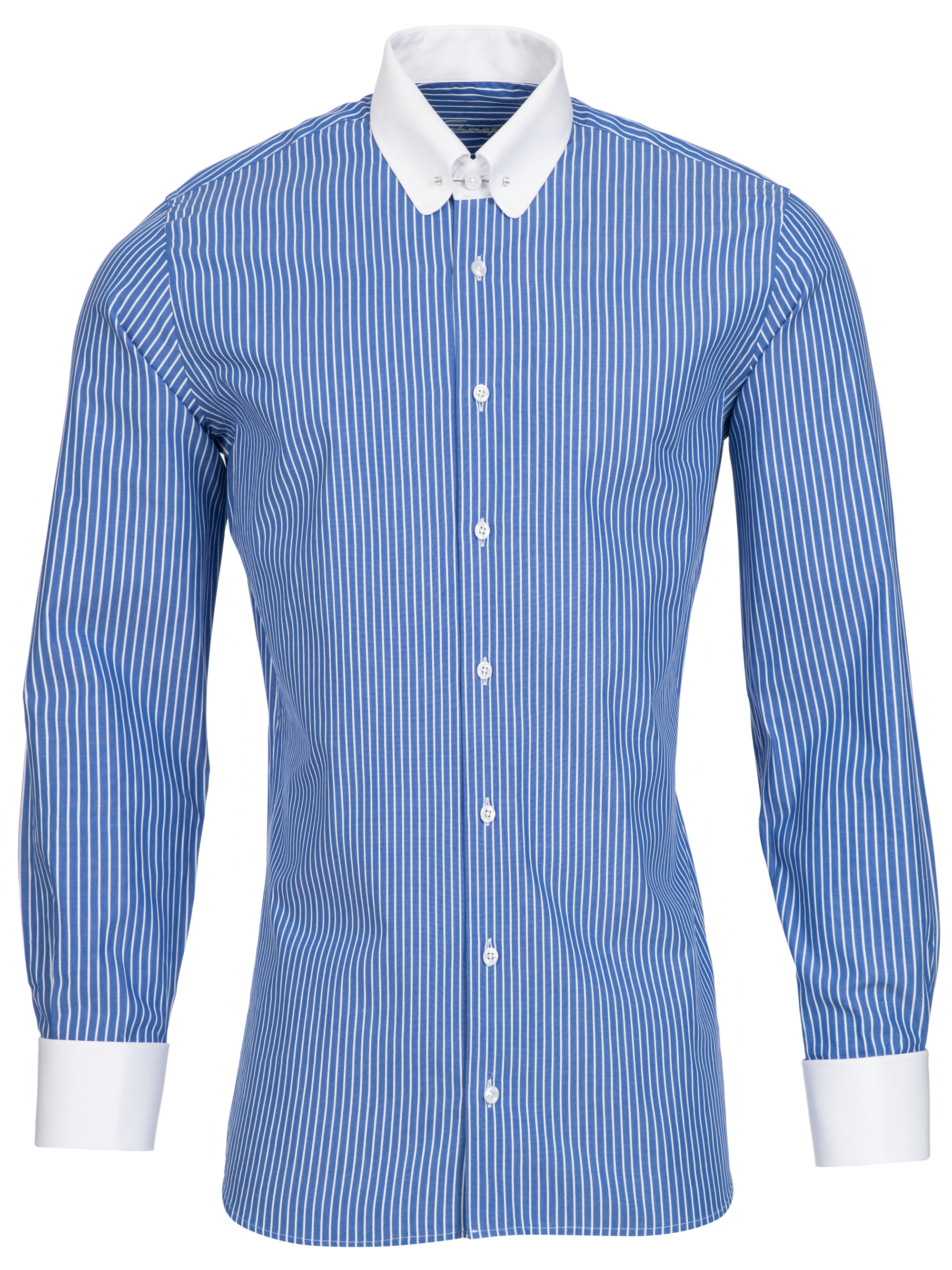 Blau gestreiftes Slim Fit Classic Line Schaeffer Hemd mit Piccadilly Kragen Blau gestreiftes Slim Fit Classic Line Schaeffer Hemd mit Piccadilly Kragen