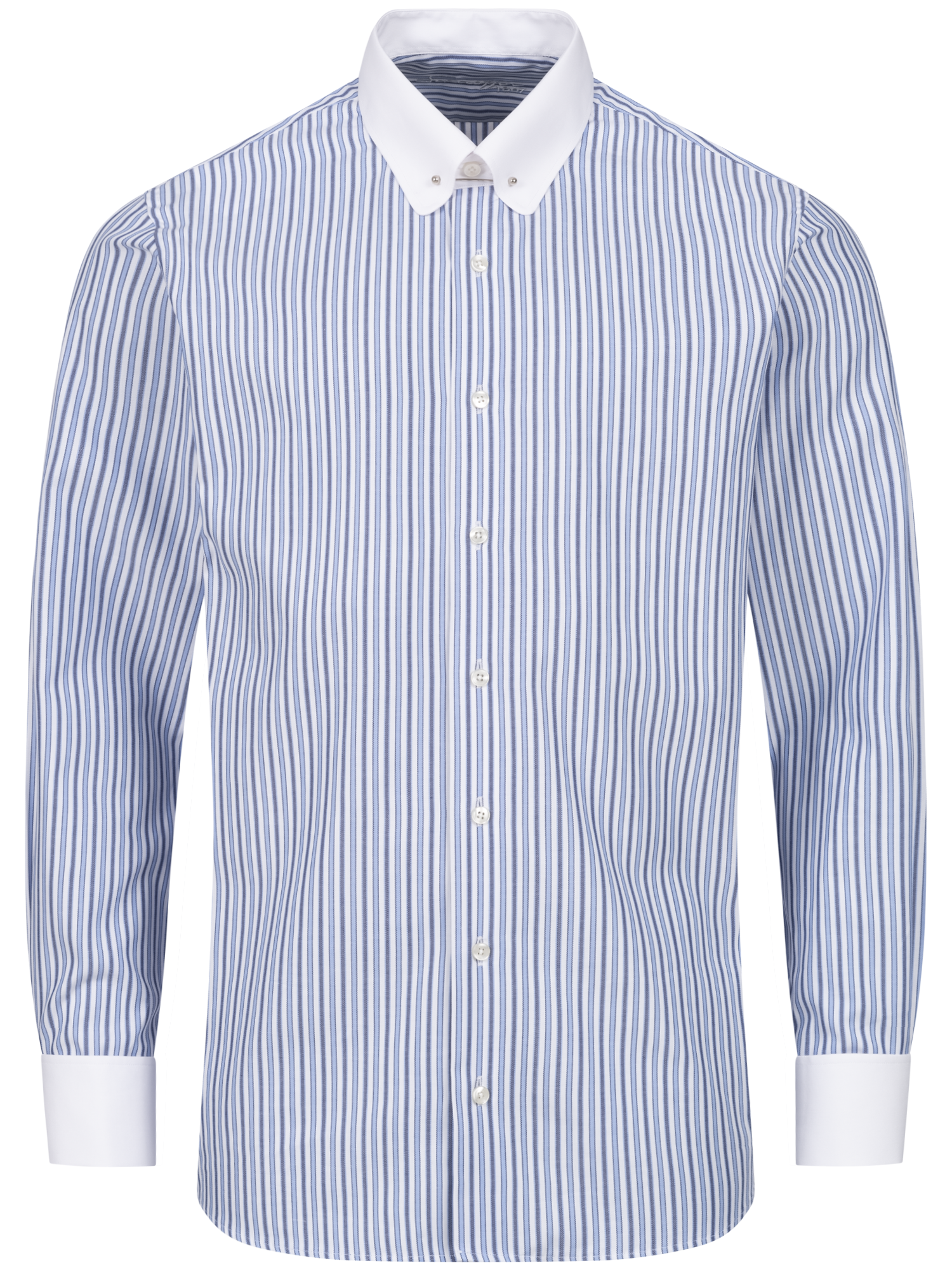Hellblau/blau gestreiftes Regular Cut Classic Line Schaeffer Hemd mit Piccadilly Kragen Hellblau/blau gestreiftes Regular Cut Classic Line Schaeffer Hemd mit Piccadilly Kragen
