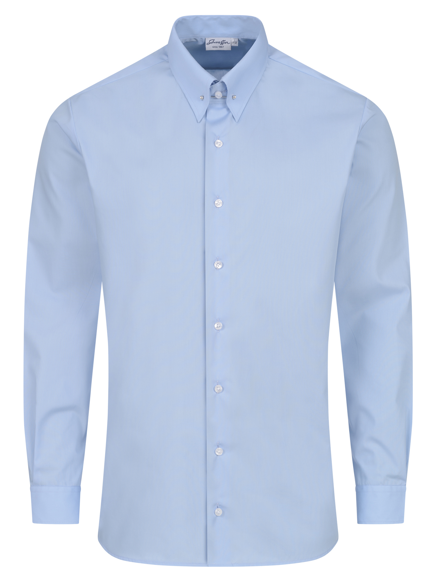 Hellblaues Modern Cut Urban Line Schaeffer Hemd mit Piccadilly Kragen Hellblaues Modern Cut Urban Line Schaeffer Hemd mit Piccadilly Kragen