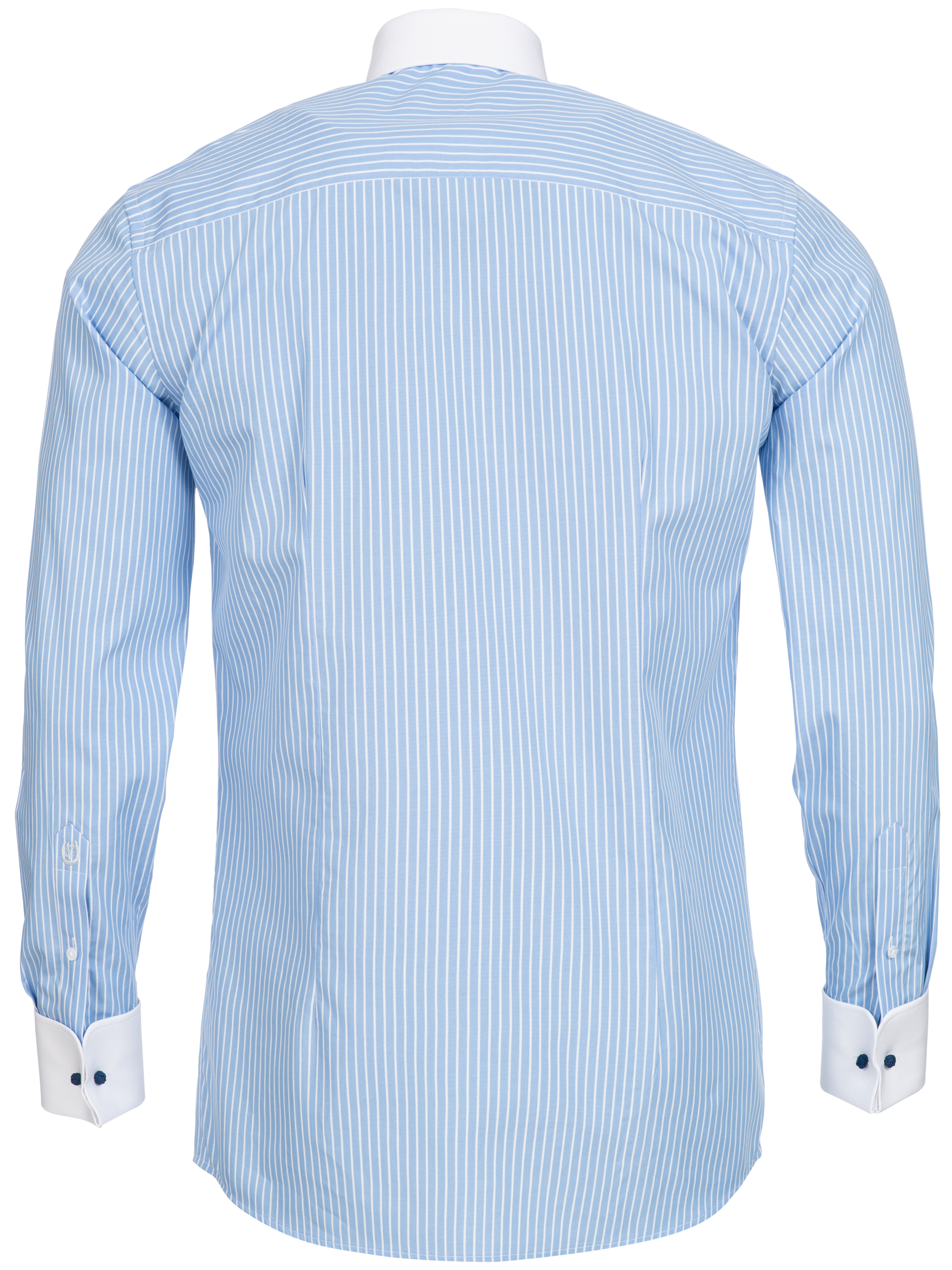 Hellblau gestreiftes Regular Cut Classic Line Schaeffer Hemd mit Piccadilly Kragen Hellblau gestreiftes Regular Cut Classic Line Schaeffer Hemd mit Piccadilly Kragen