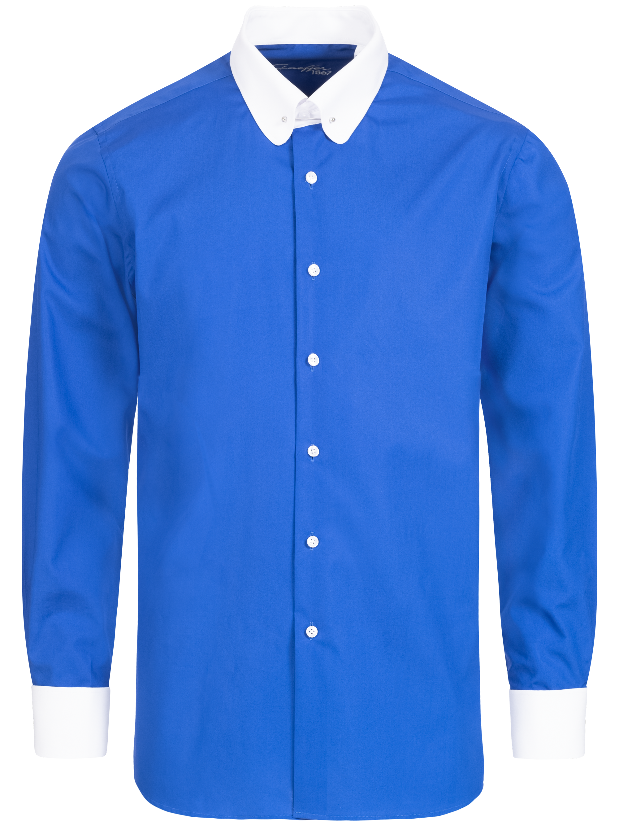 Blaues Regular Cut Classic Line Schaeffer Hemd mit Piccadilly Kragen Blaues Regular Cut Classic Line Schaeffer Hemd mit Piccadilly Kragen