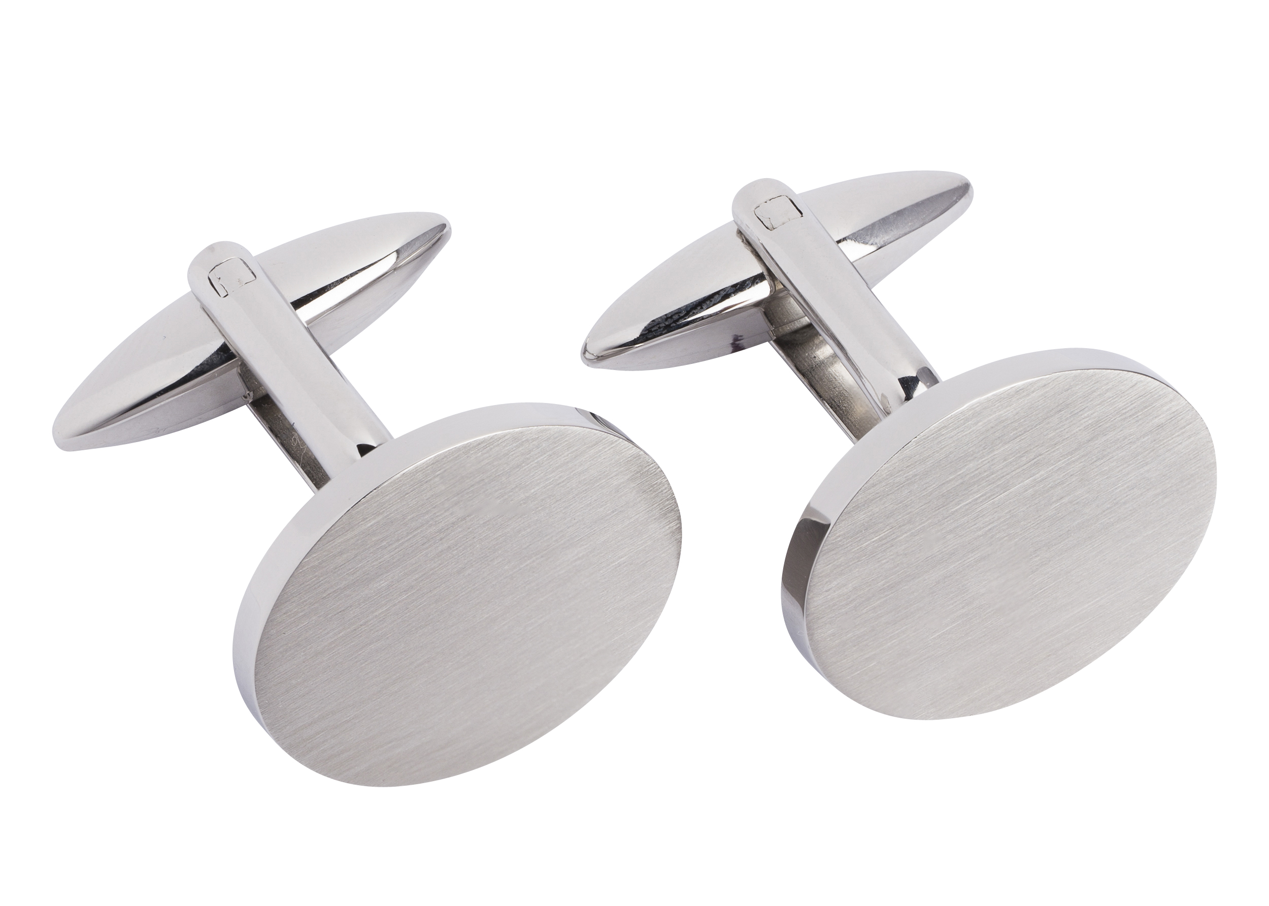 Manschettenknöpfe Edelstahl gebürstet