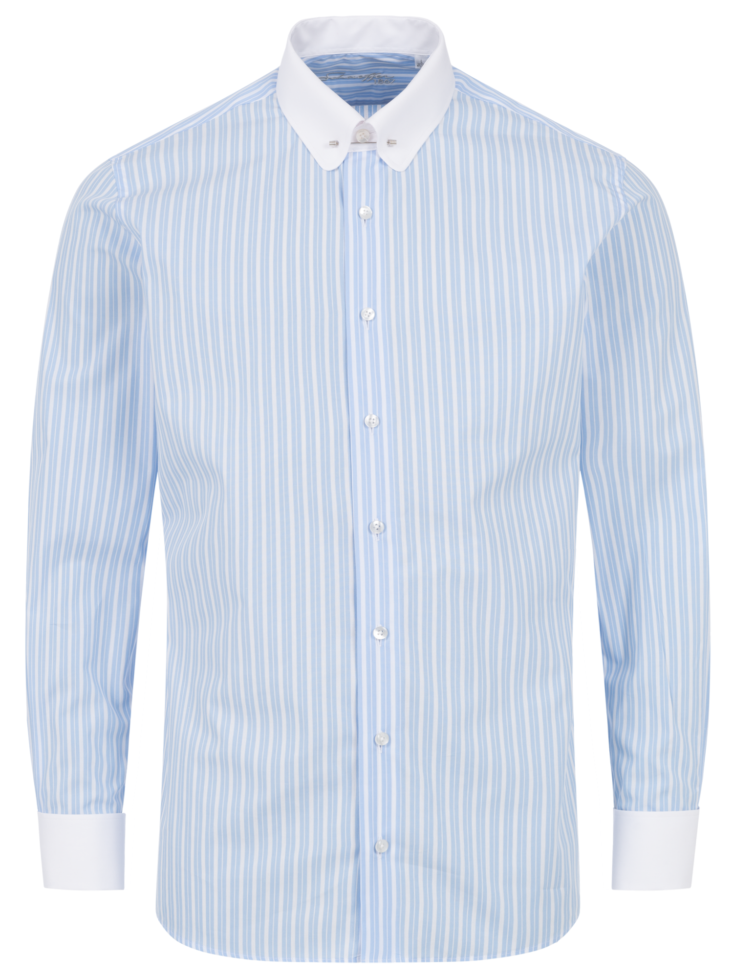 Hellblau Doppelstreifen Regular Cut Classic Line Schaeffer Hemd mit Piccadilly Kragen Hellblau Doppelstreifen Regular Cut Classic Line Schaeffer Hemd mit Piccadilly Kragen