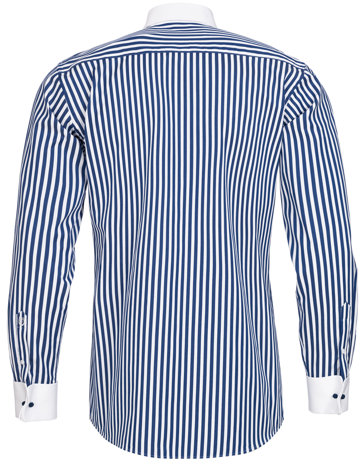 Blau gestreiftes Modern Cut Premium Line Schaeffer Hemd mit Piccadilly Kragen Blau gestreiftes Modern Cut Premium Line Schaeffer Hemd mit Piccadilly Kragen