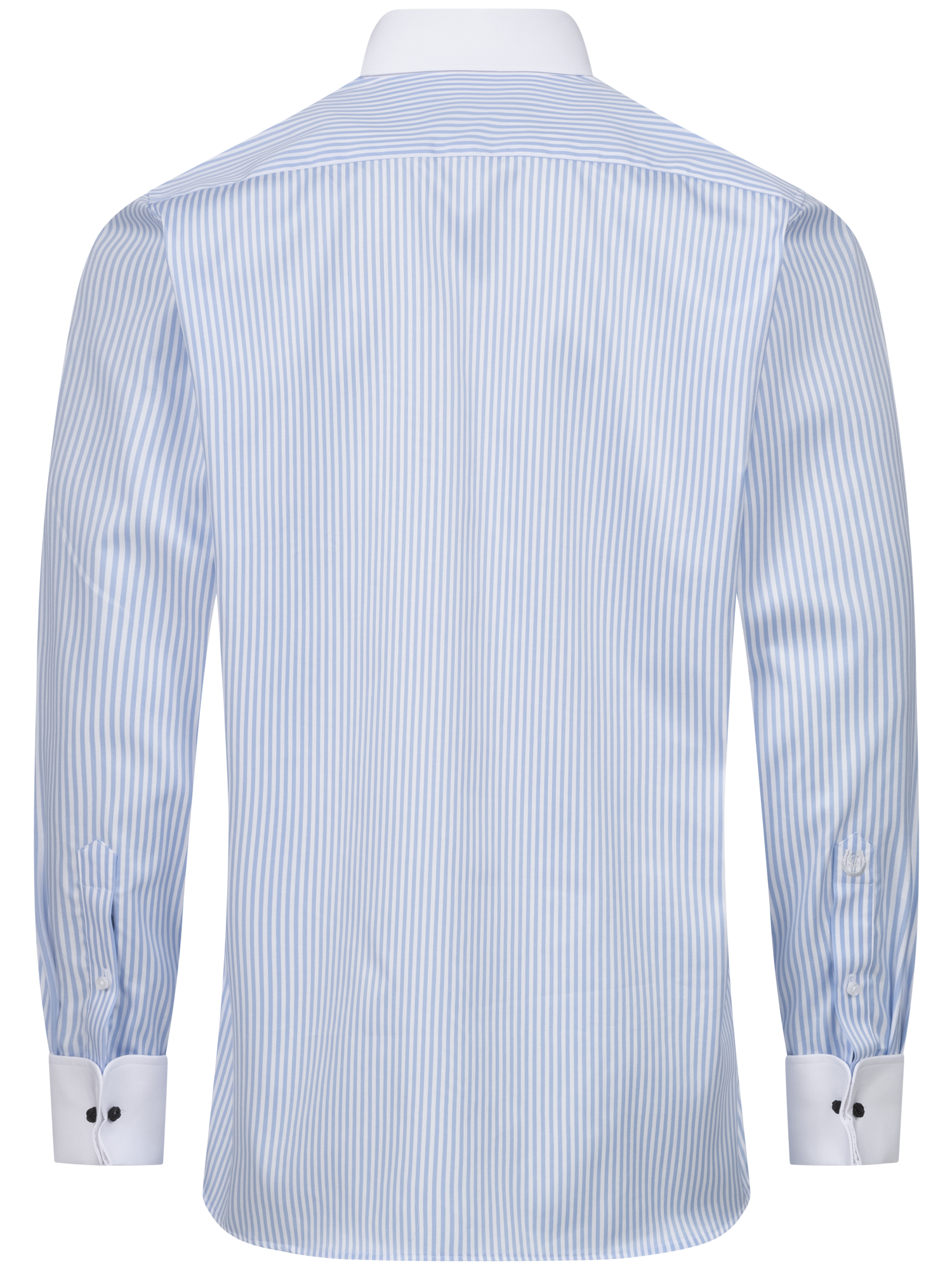 Hellblau gestreiftes Modern Cut Premium Line Schaeffer Hemd mit Piccadilly Kragen Hellblau gestreiftes Modern Cut Premium Line Schaeffer Hemd mit Piccadilly Kragen
