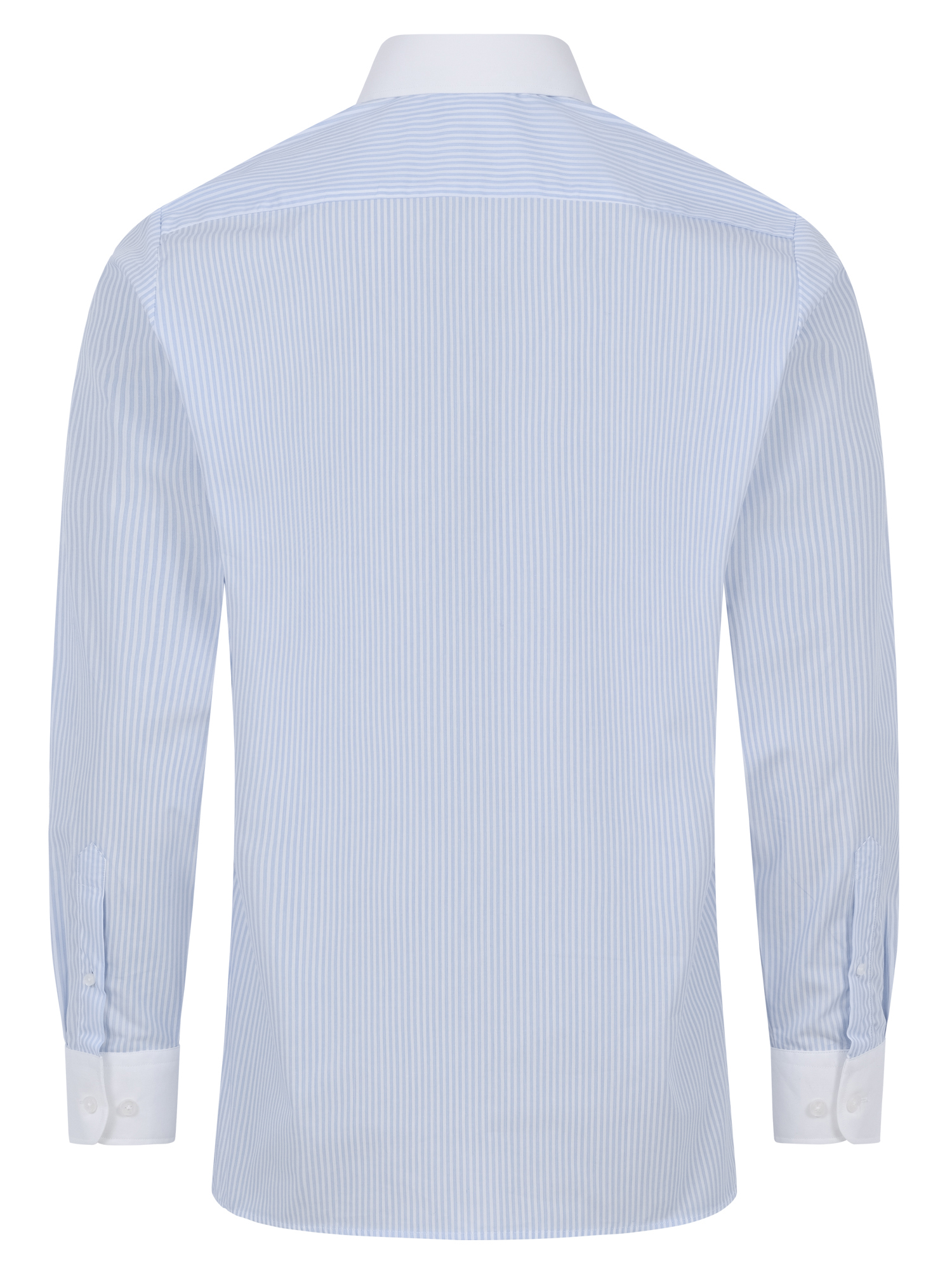 Hellblau gestreiftes Modern Cut Urban Line Schaeffer Hemd mit Piccadilly Kragen