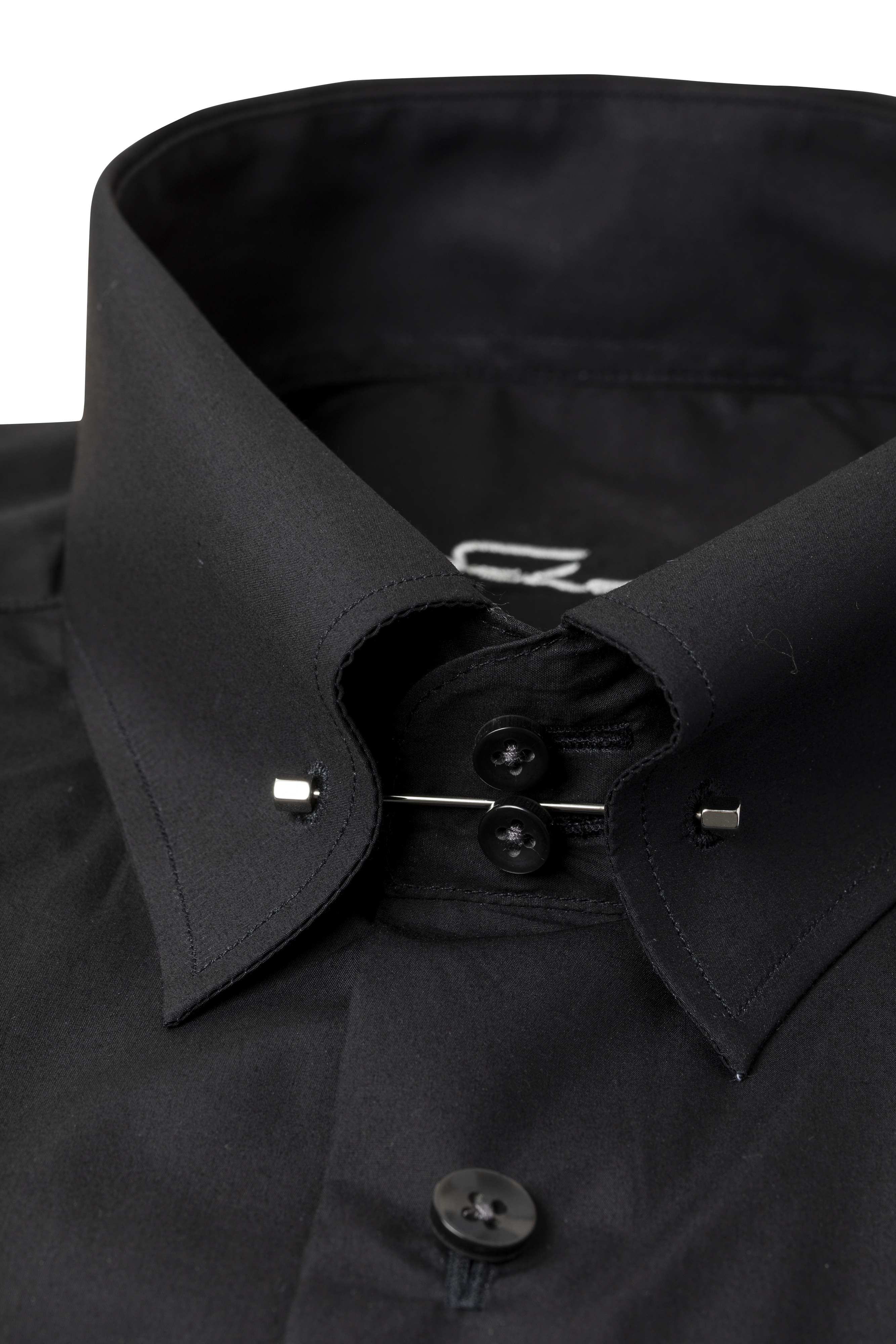 Schwarzes Regular Cut Premium Line Schaeffer Hemd mit Piccadilly Kragen Schwarzes Regular Cut Premium Line Schaeffer Hemd mit Piccadilly Kragen