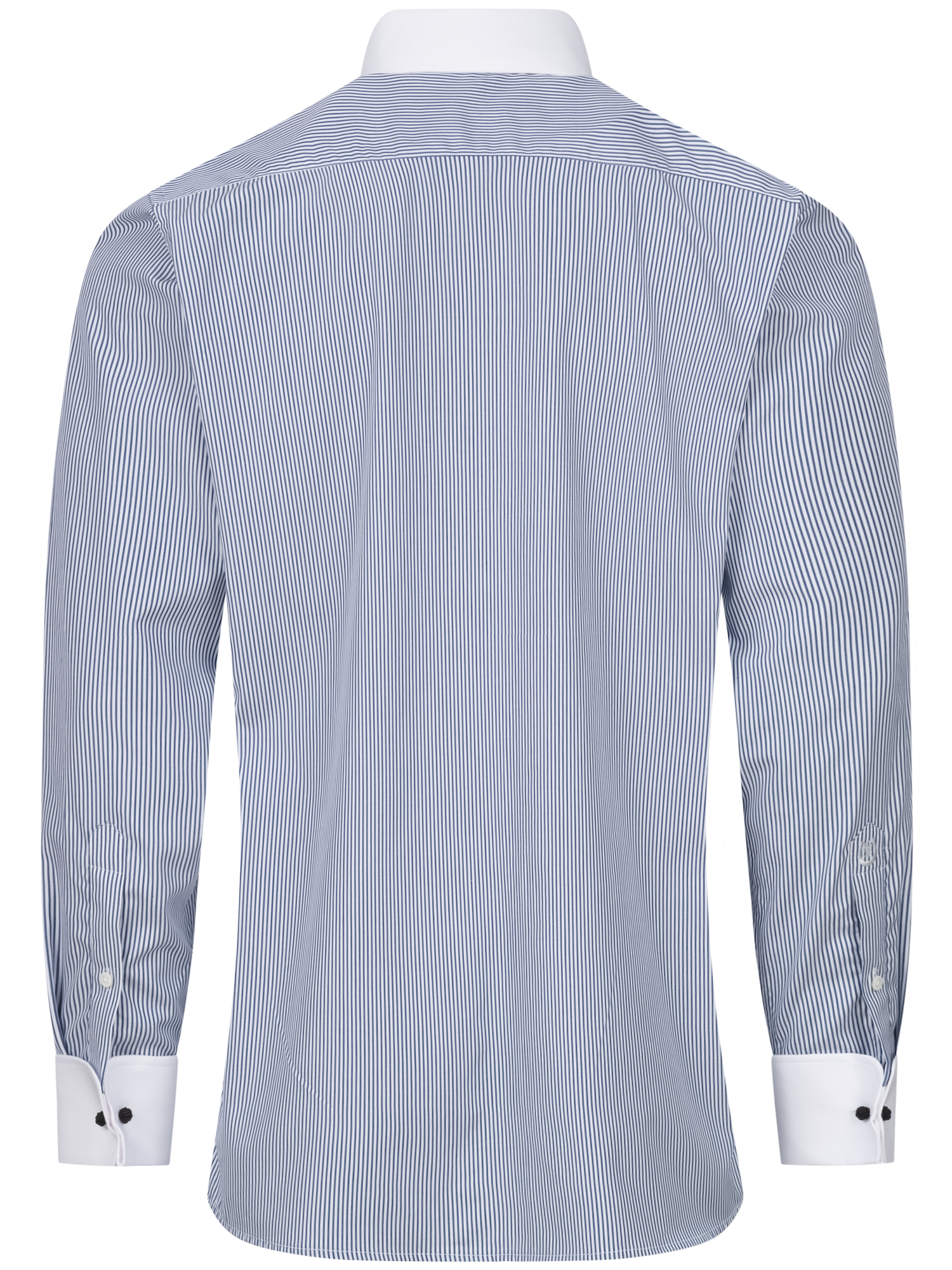 Blau gestreiftes Slim Fit Royal Line Schaeffer Hemd mit Piccadilly Kragen Blau gestreiftes Slim Fit Royal Line Schaeffer Hemd mit Piccadilly Kragen