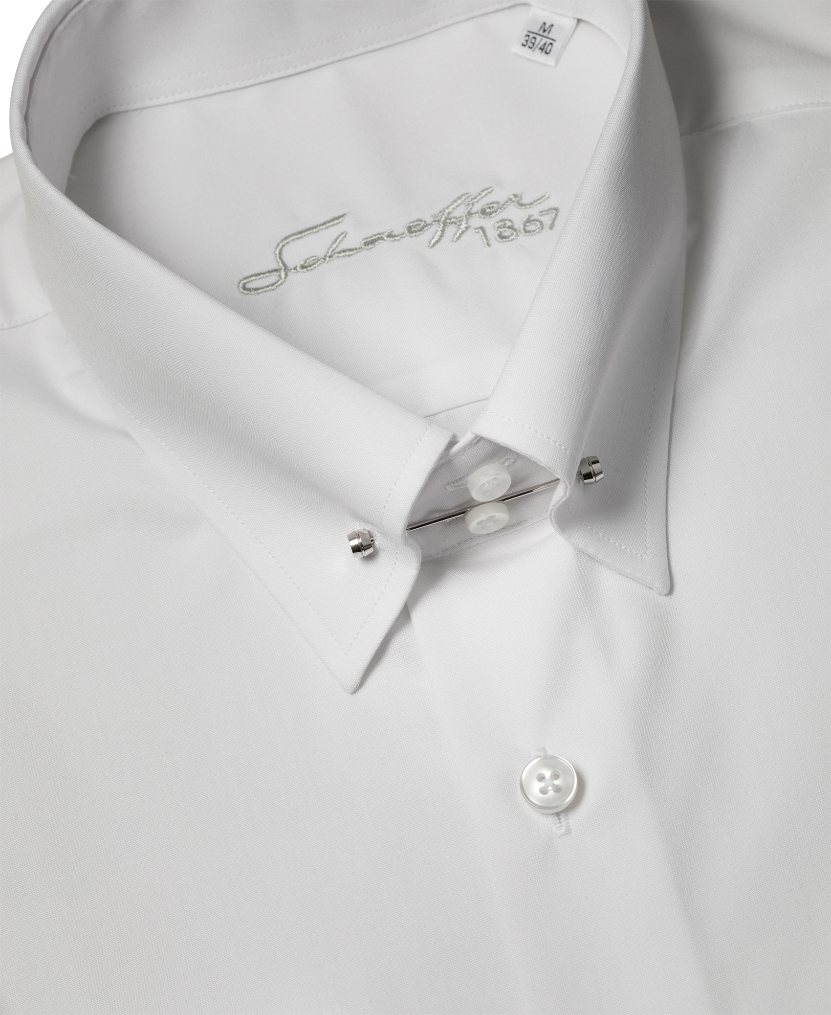 Weißes Modern Cut Premium Line Schaeffer Hemd mit Piccadilly Kragen Weißes Modern Cut Premium Line Schaeffer Hemd mit Piccadilly Kragen