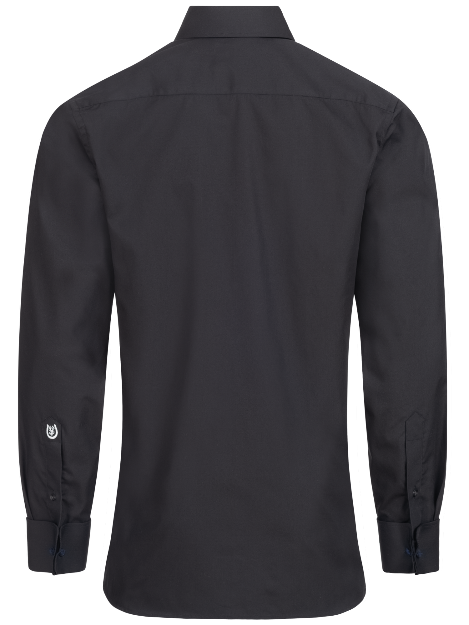 Schwarzes Slim Fit Classic Line Schaeffer Hemd mit Club Kragen Schwarzes Slim Fit Classic Line Schaeffer Hemd mit Club Kragen