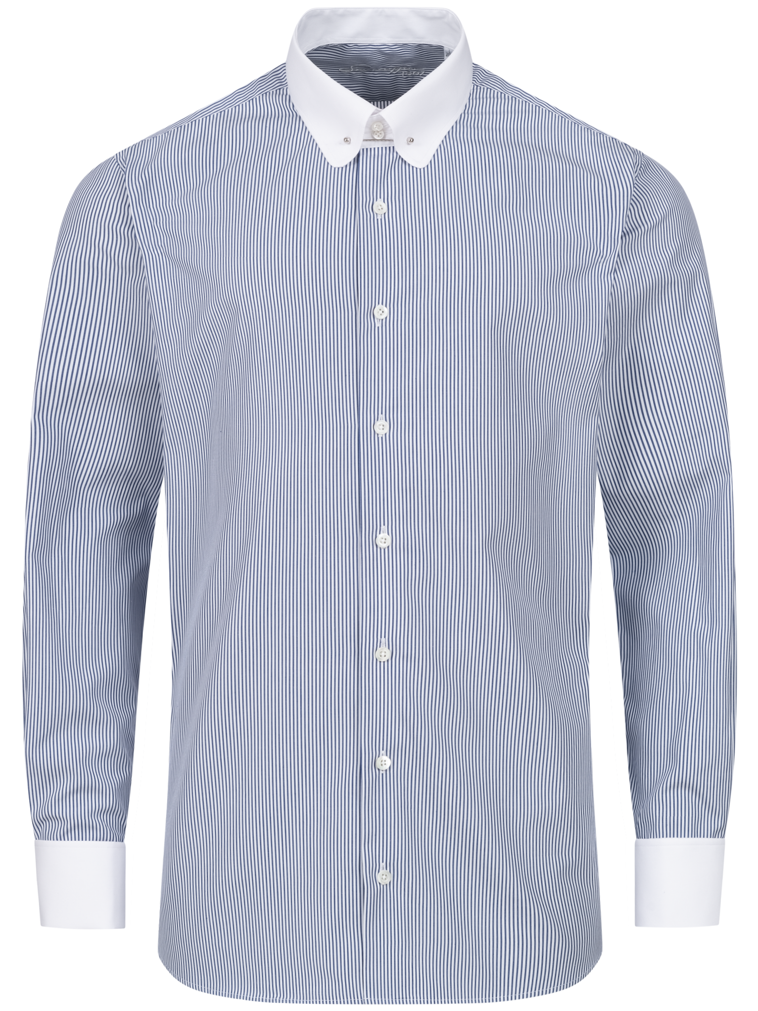 Blau gestreiftes Regular Cut Royal Line Schaeffer Hemd mit Piccadilly Kragen Blau gestreiftes Regular Cut Royal Line Schaeffer Hemd mit Piccadilly Kragen