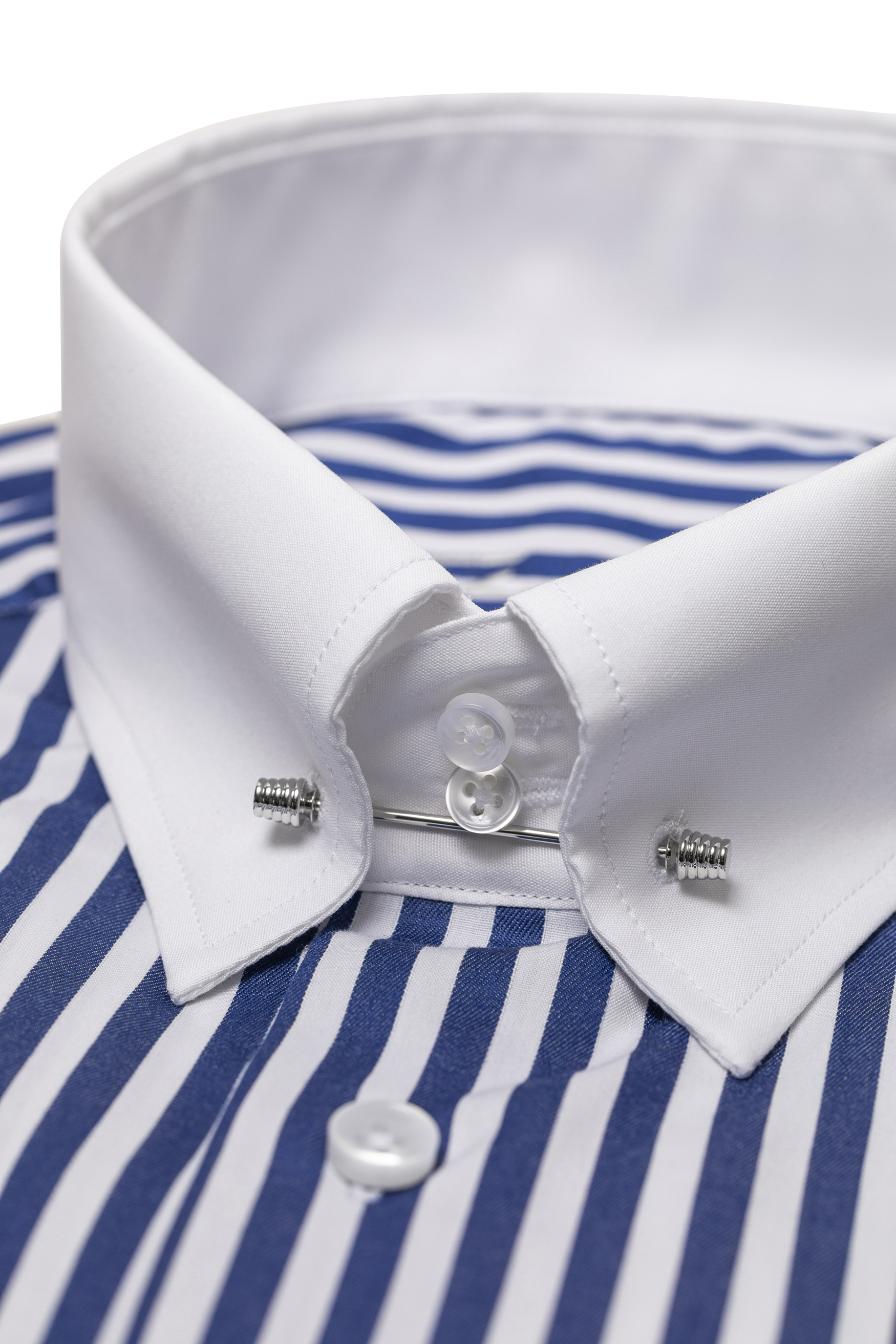Blau gestreiftes Modern Cut Premium Line Schaeffer Hemd mit Piccadilly Kragen Blau gestreiftes Modern Cut Premium Line Schaeffer Hemd mit Piccadilly Kragen