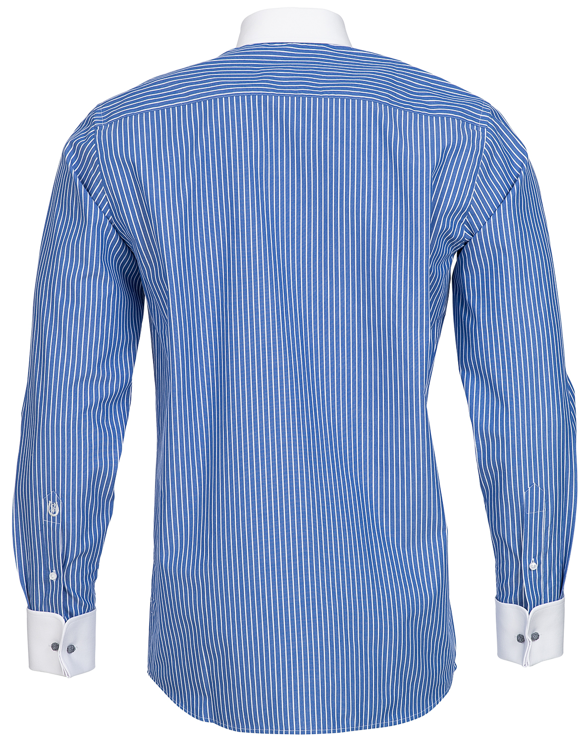 Blau gestreiftes Modern Cut Classic Line Schaeffer Hemd mit Tab Kragen Blau gestreiftes Modern Cut Classic Line Schaeffer Hemd mit Tab Kragen