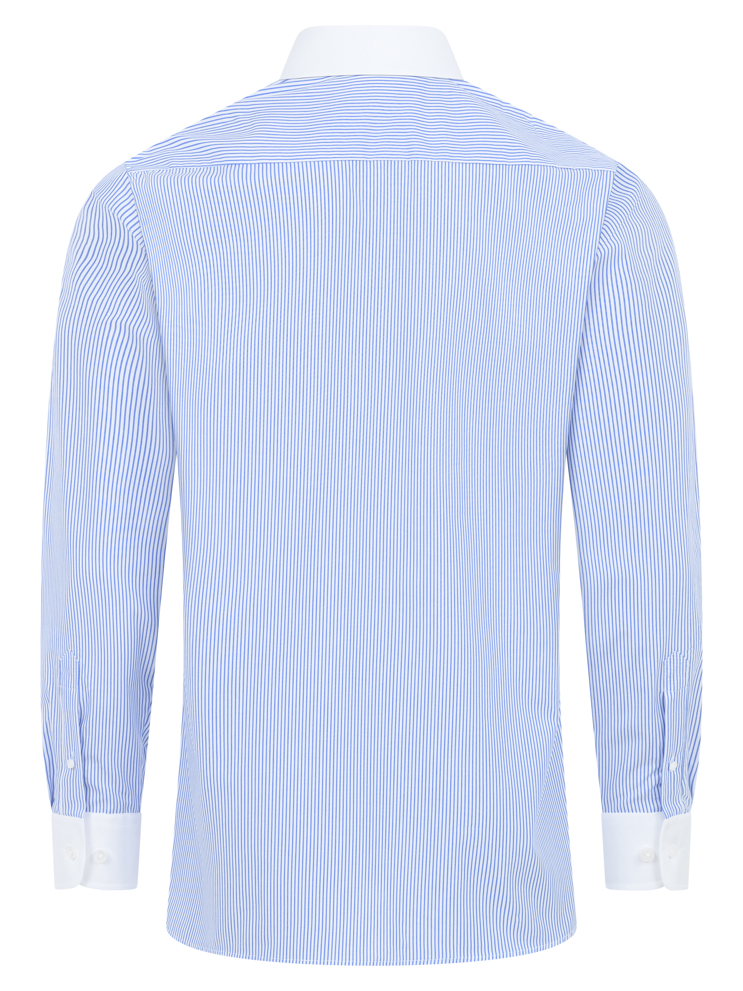 Blau gestreiftes Modern Cut Urban Line Schaeffer Hemd mit Piccadilly Kragen