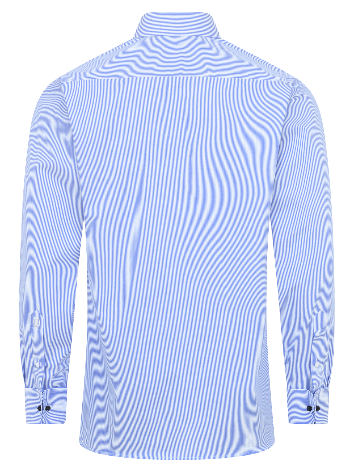 Blauer Streifen Modern Cut Classic Line Schaeffer Hemd mit Piccadilly Kragen